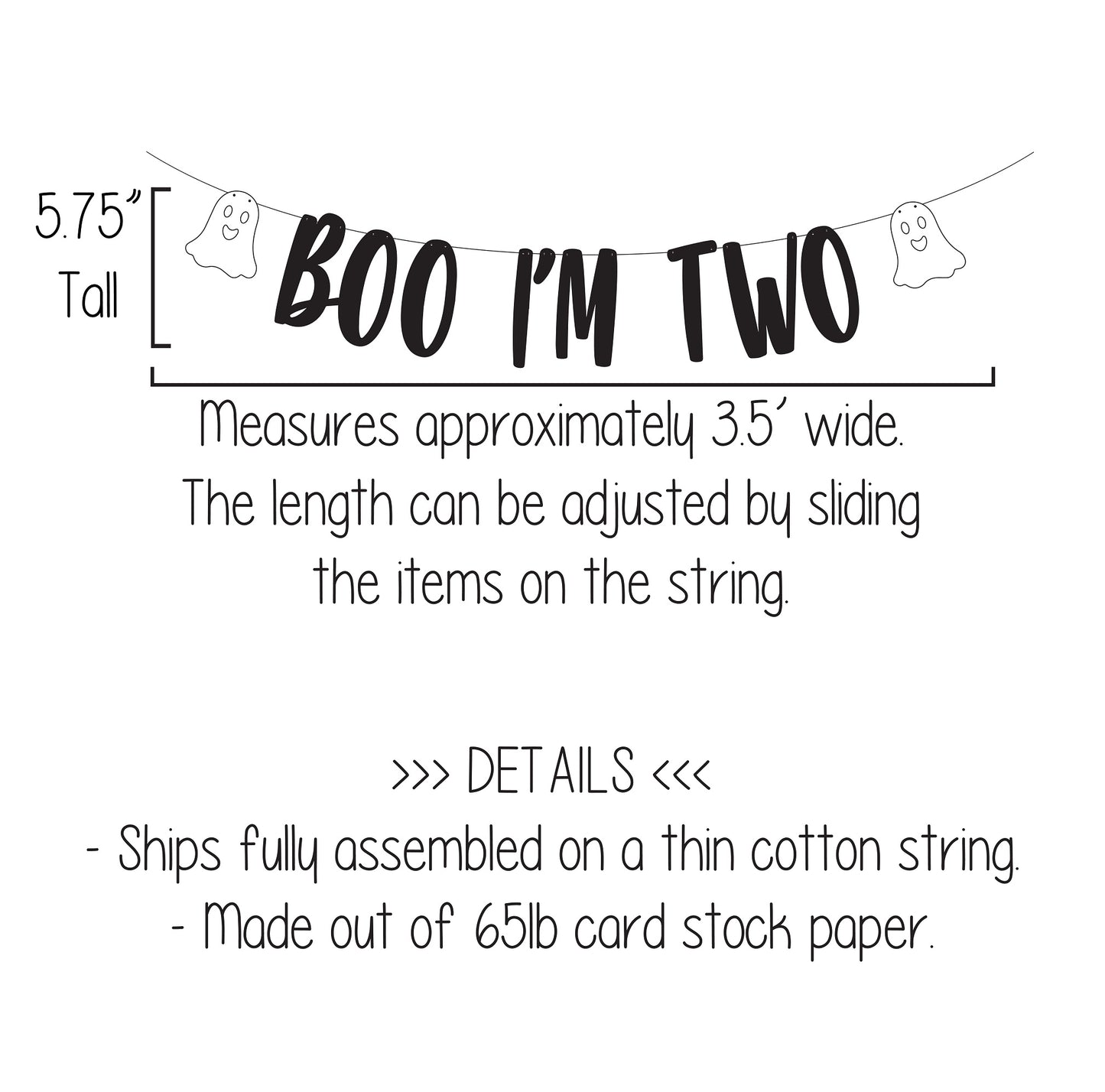 Boo I'm Two Banner
