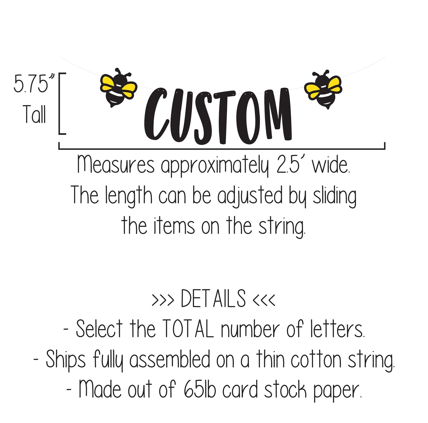 Custom Bee Banner