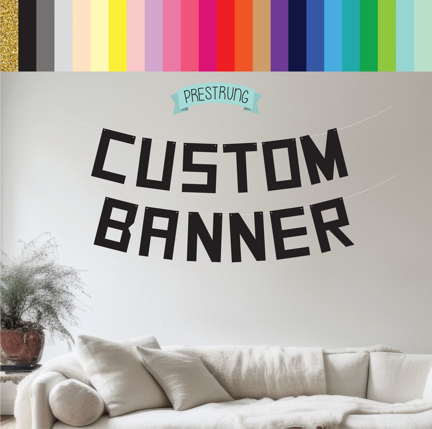 Custom Square Font Banner