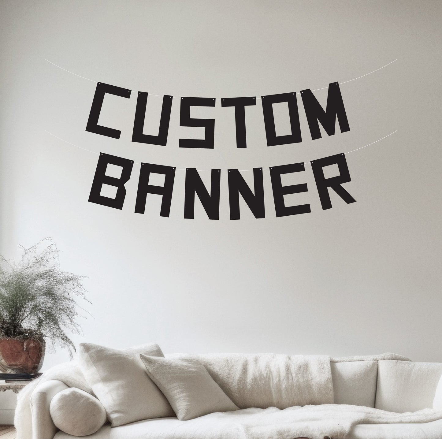 Custom Square Font Banner