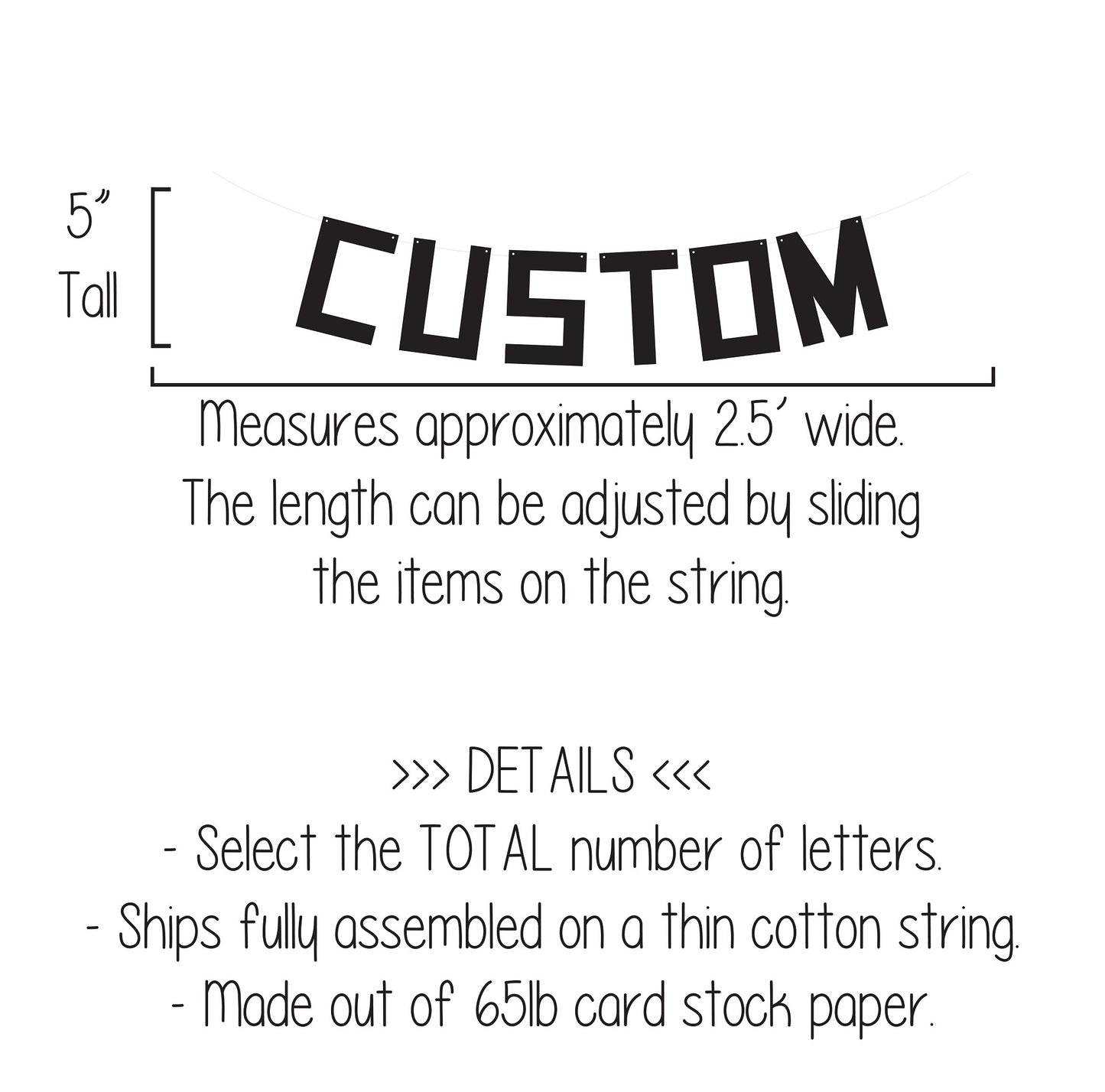 Custom Square Font Banner