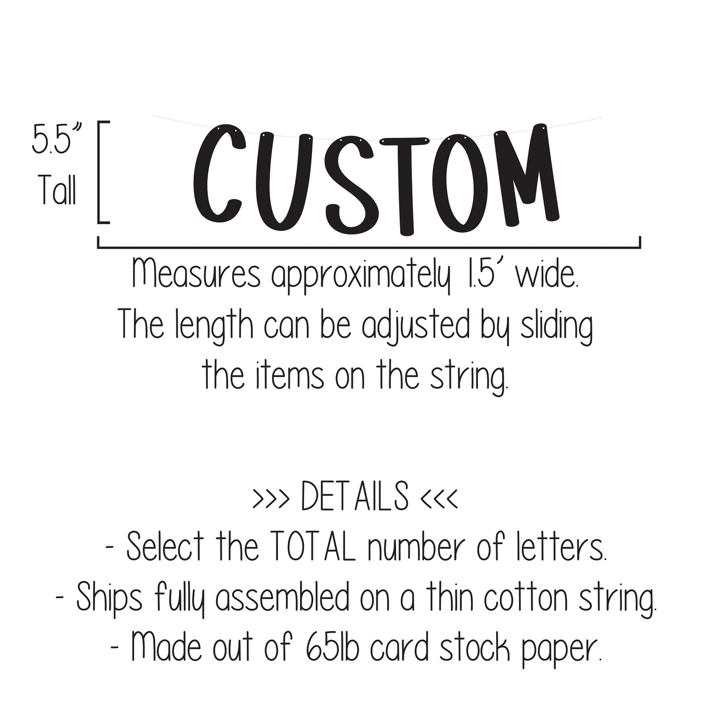 Custom Work Font Banner