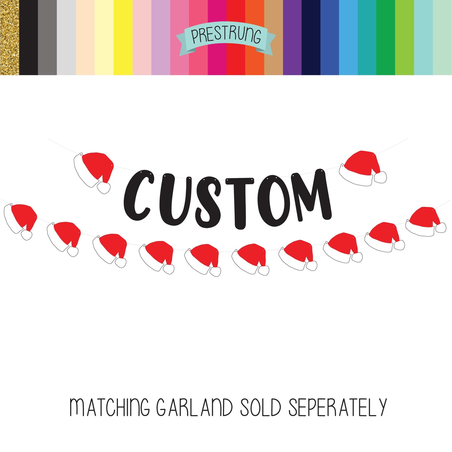 Custom Santa Hat Banner