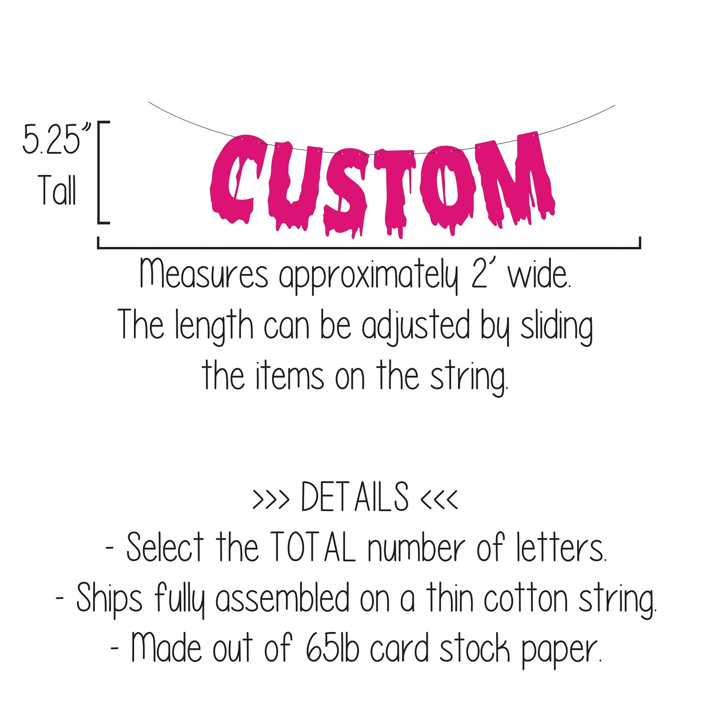 Custom Fuchsia Halloween Banner
