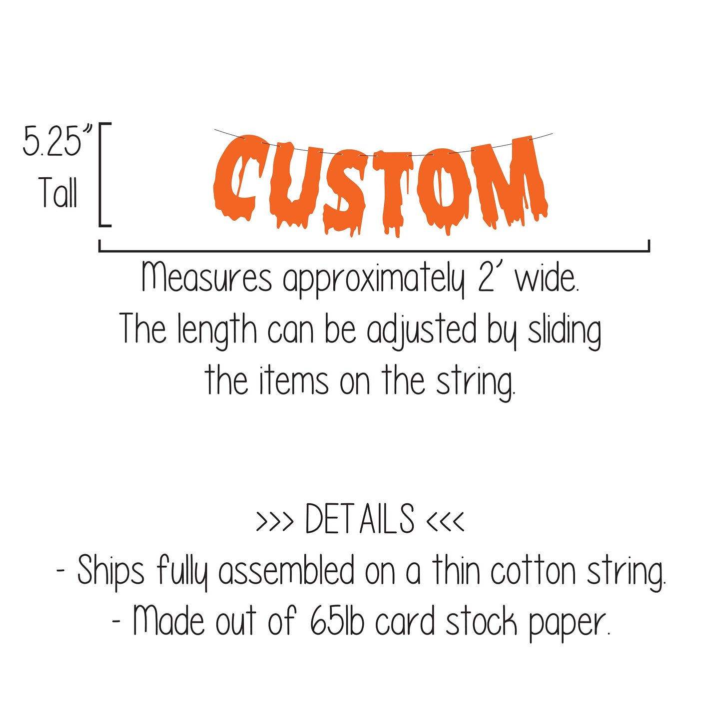 Custom Orange Halloween Banner