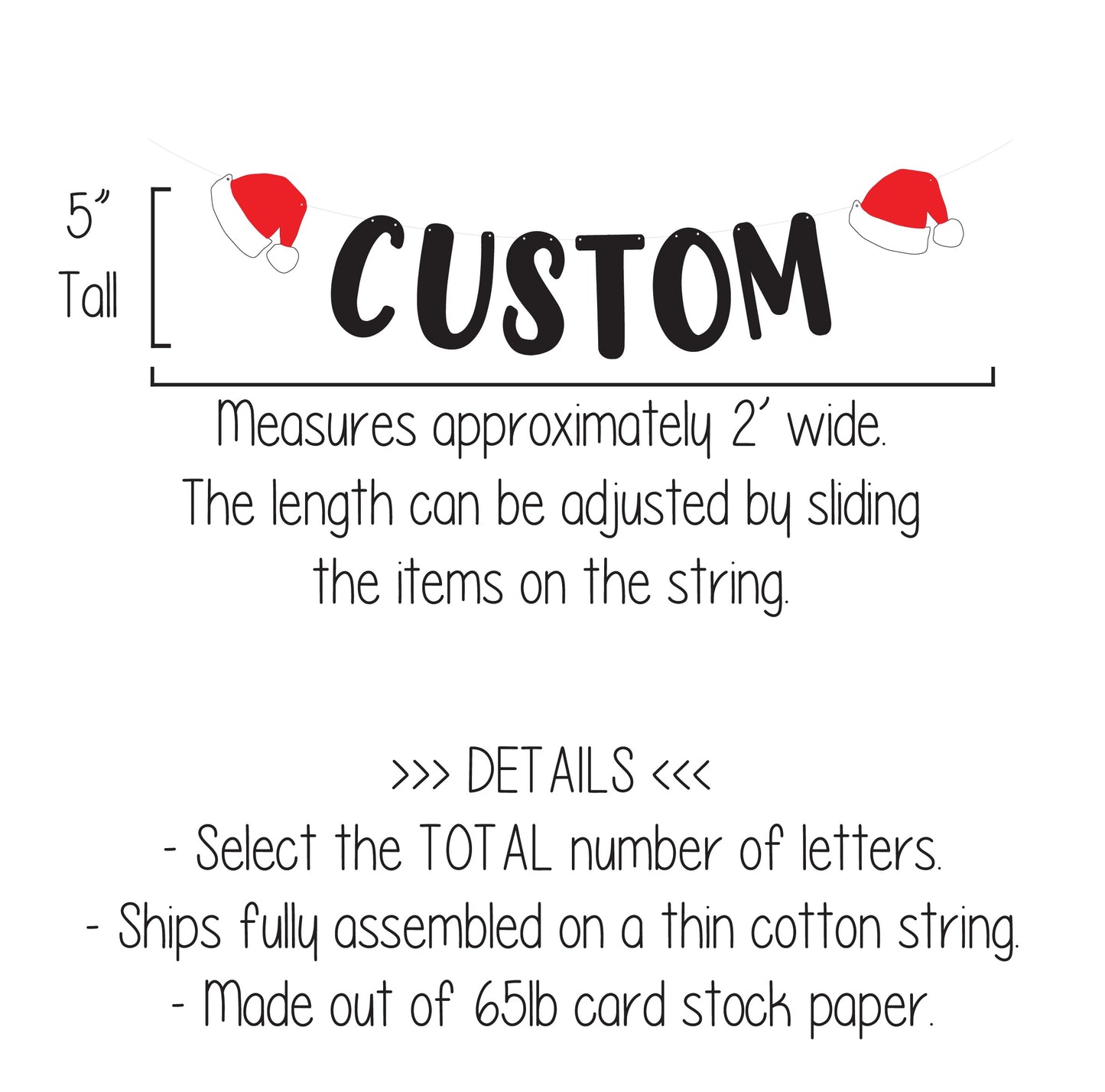 Custom Santa Hat Banner