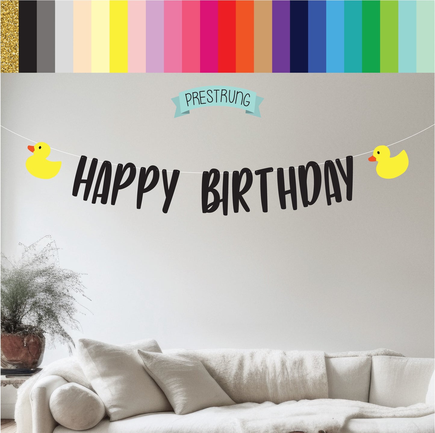 Duck Happy Birthday Banner