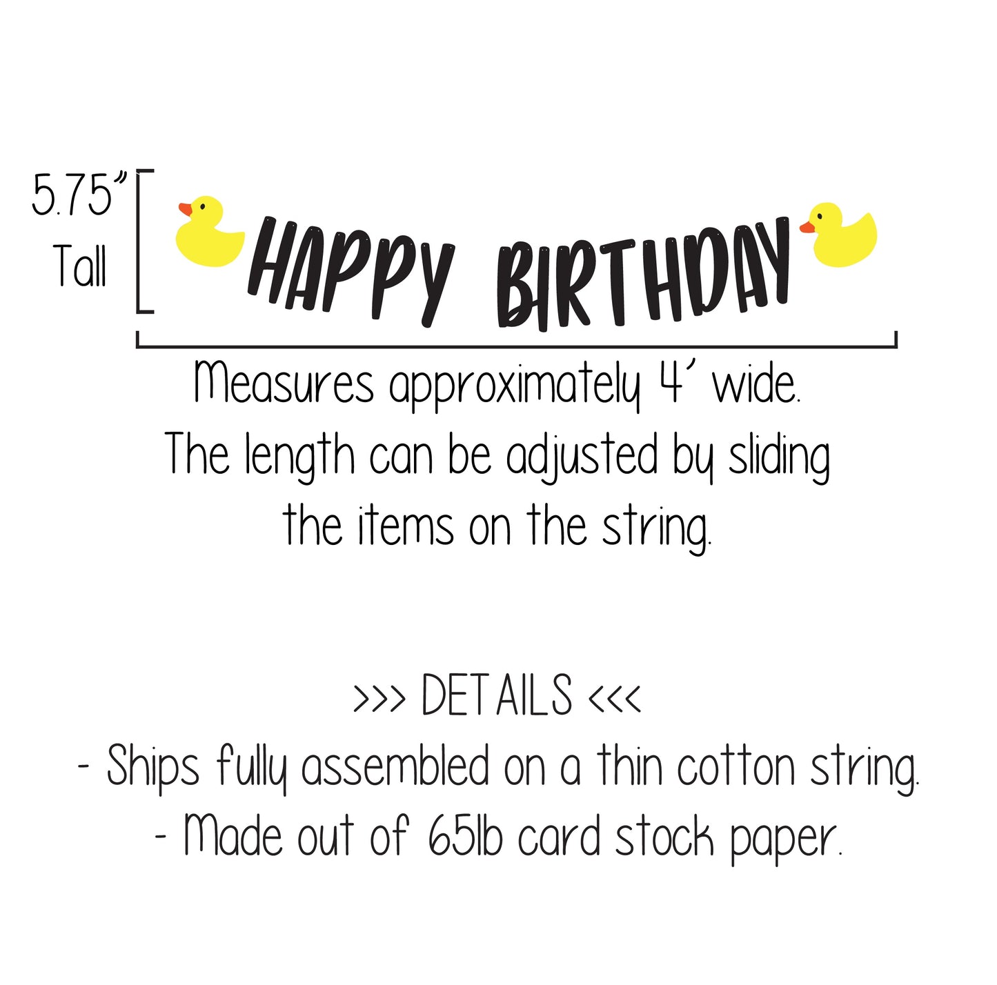 Duck Happy Birthday Banner