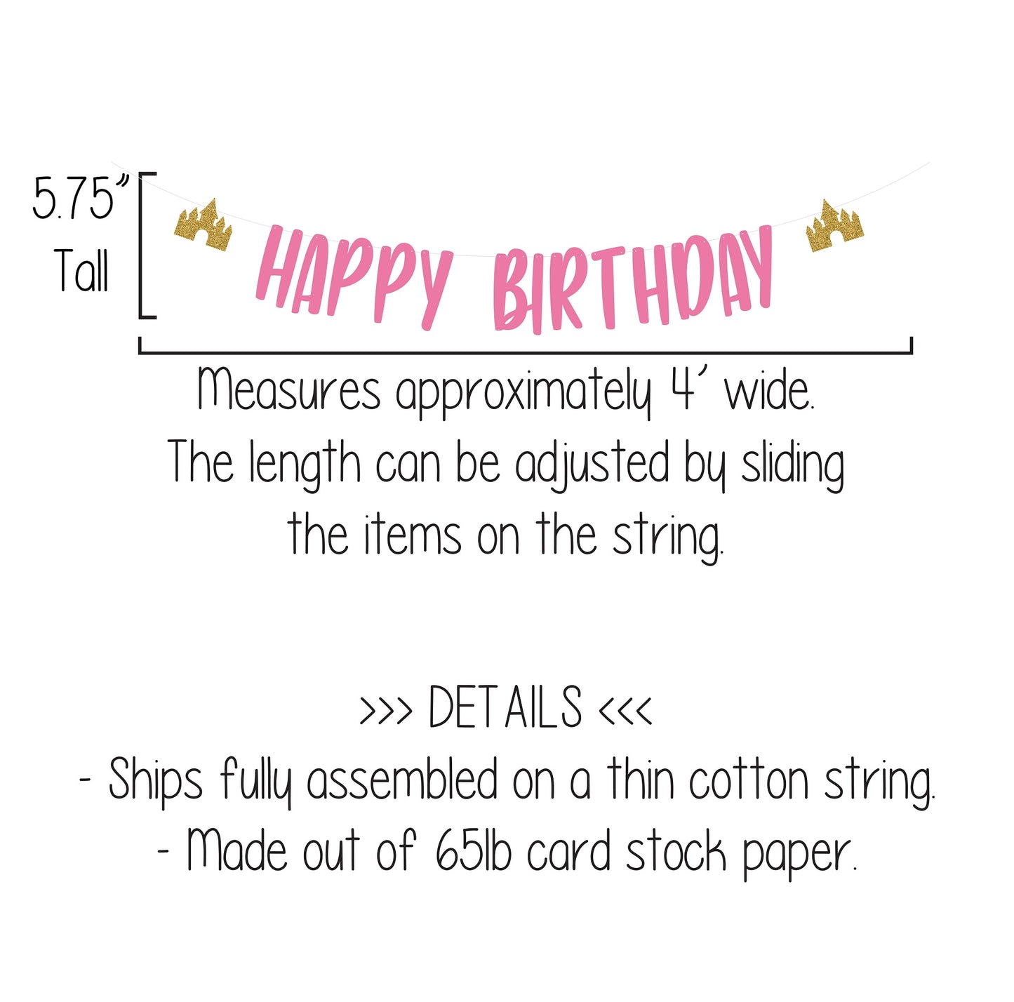 Castle Happy Birthday Banner