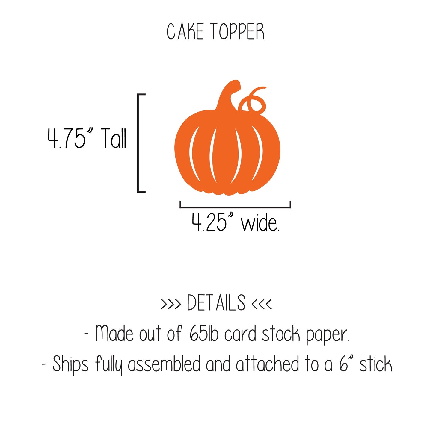 Pumpkin Cake Topper