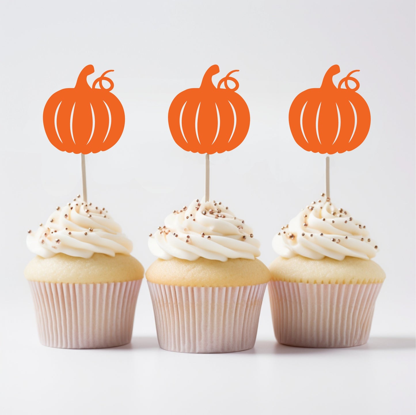 Pumpkin Cupcake Toppers