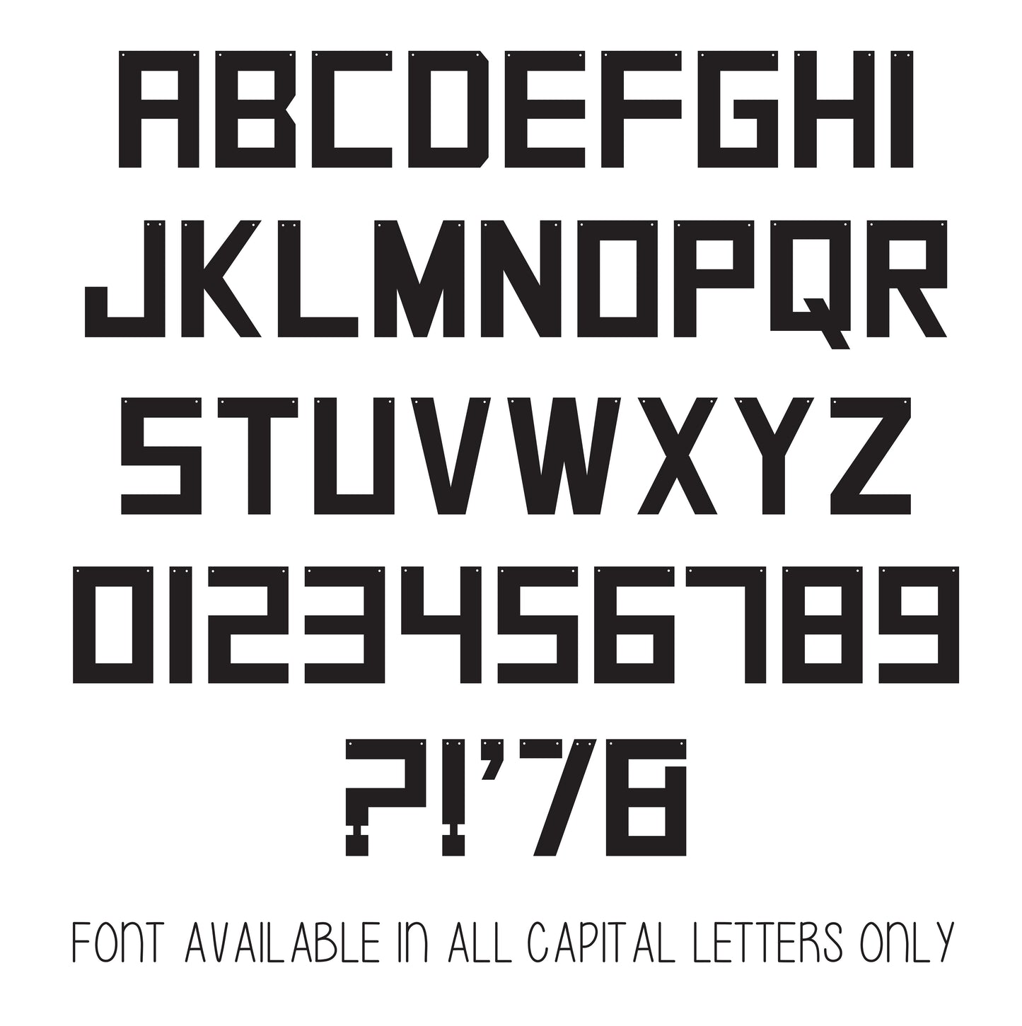Custom Square Font Banner