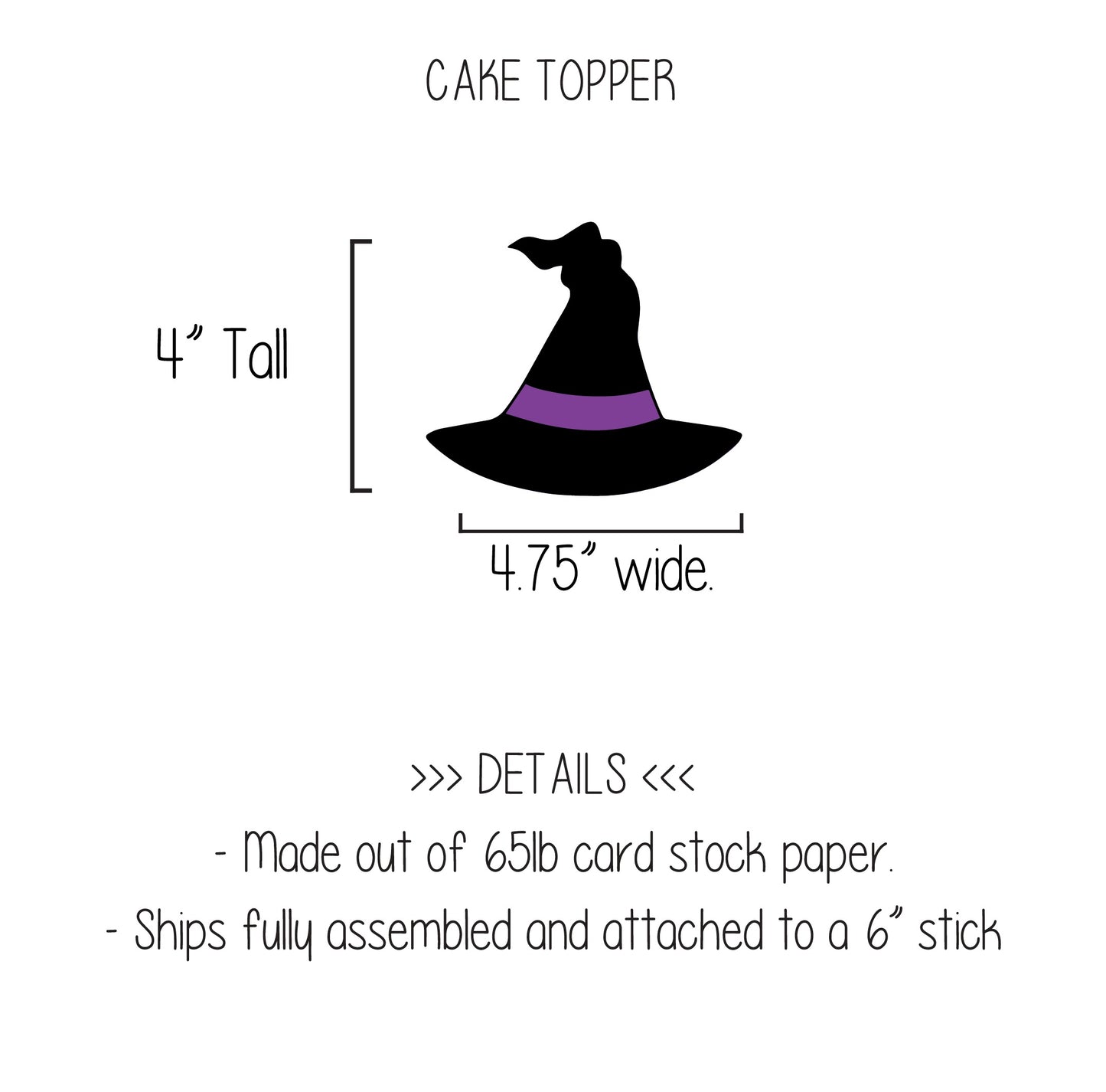 Witch Hat Cake Topper