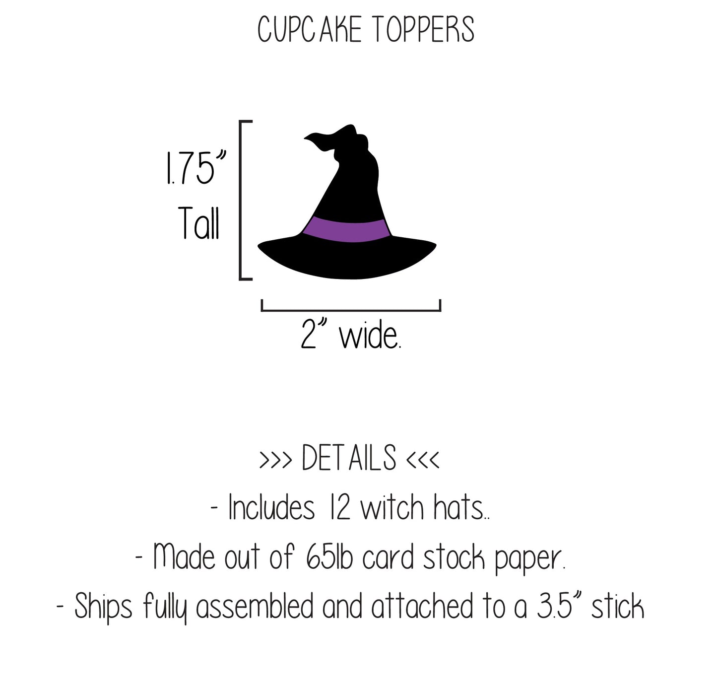 Witch Hat Cupcake Toppers