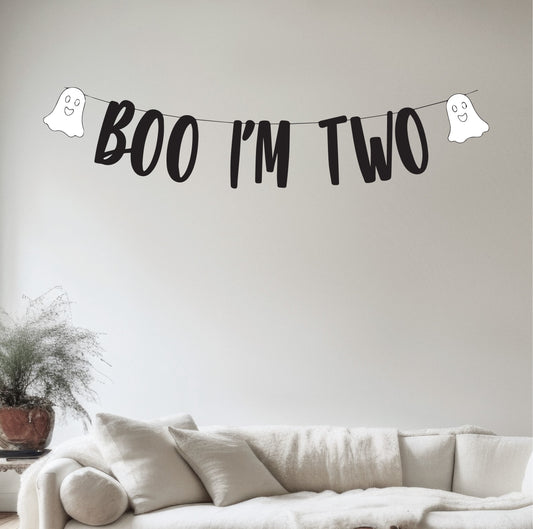 Boo I'm Two Banner
