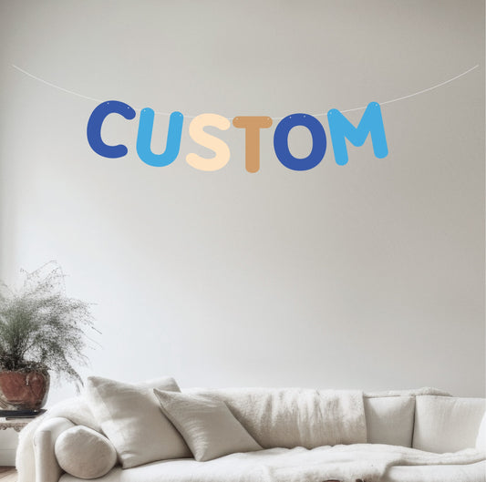 Custom Blue Font Banner