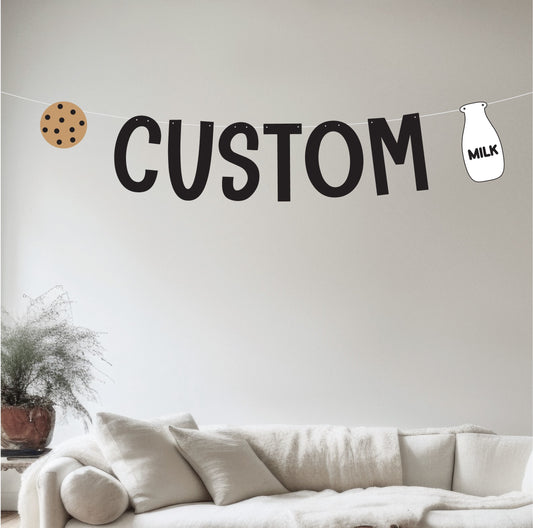 Custom Milk & Cookies Banner