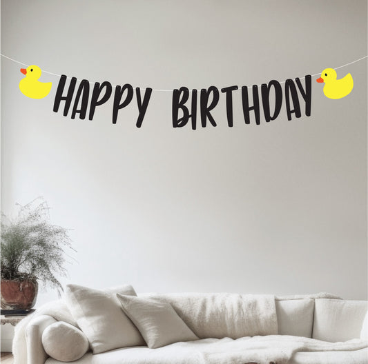 Duck Happy Birthday Banner