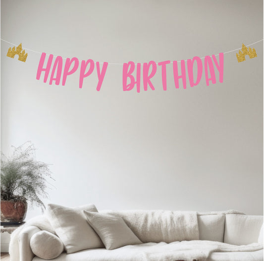 Castle Happy Birthday Banner