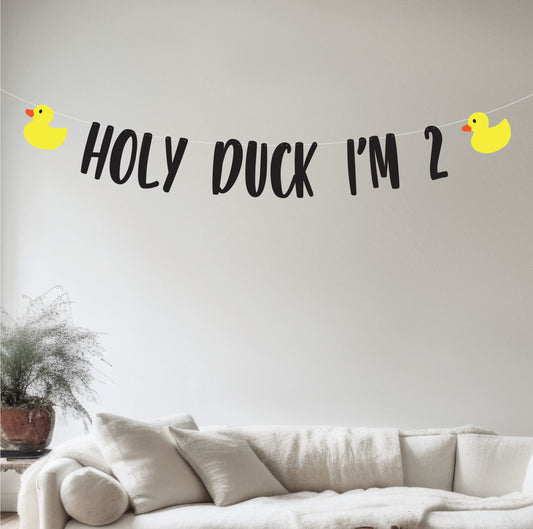 Holy Duck I'm Two Banner