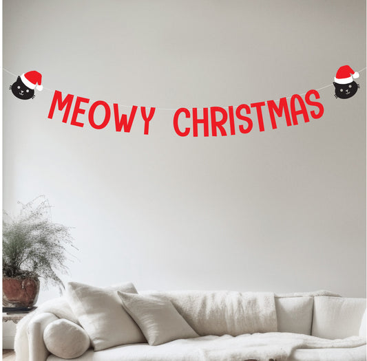 Meowy Christmas Banner