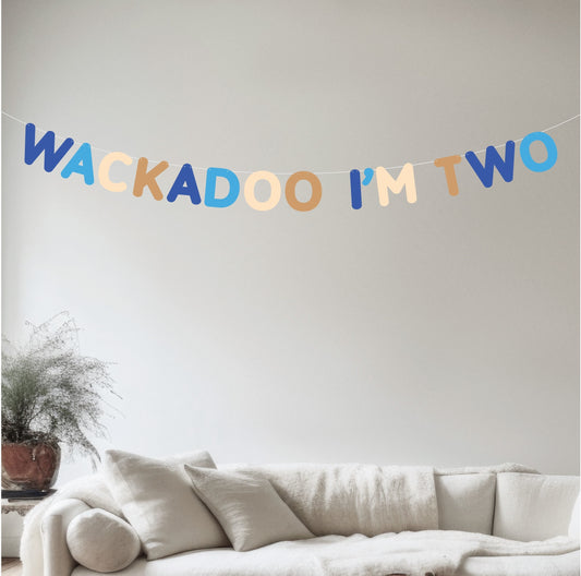 Wackadoo I'm Two Banner