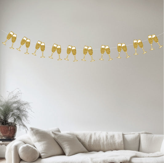 Champagne Glasses Garland