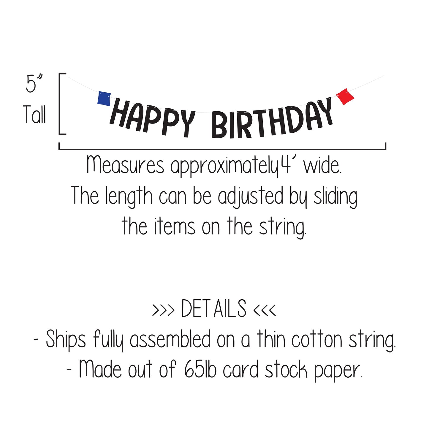 Cornhole Happy Birthday Banner