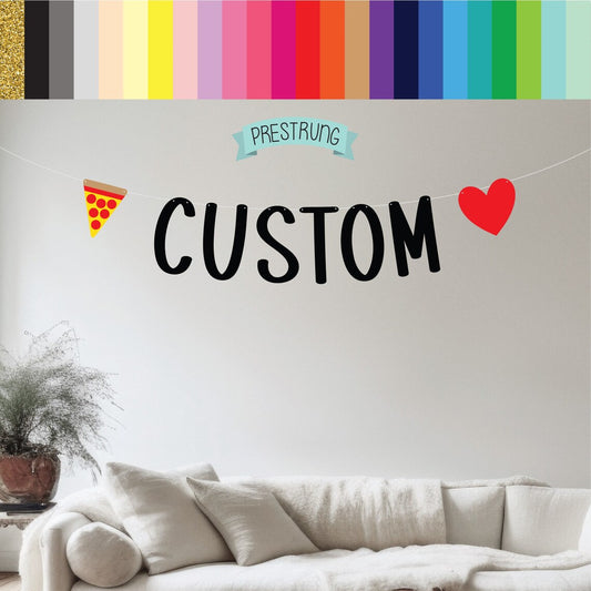 Custom Pizza Hearts Banner