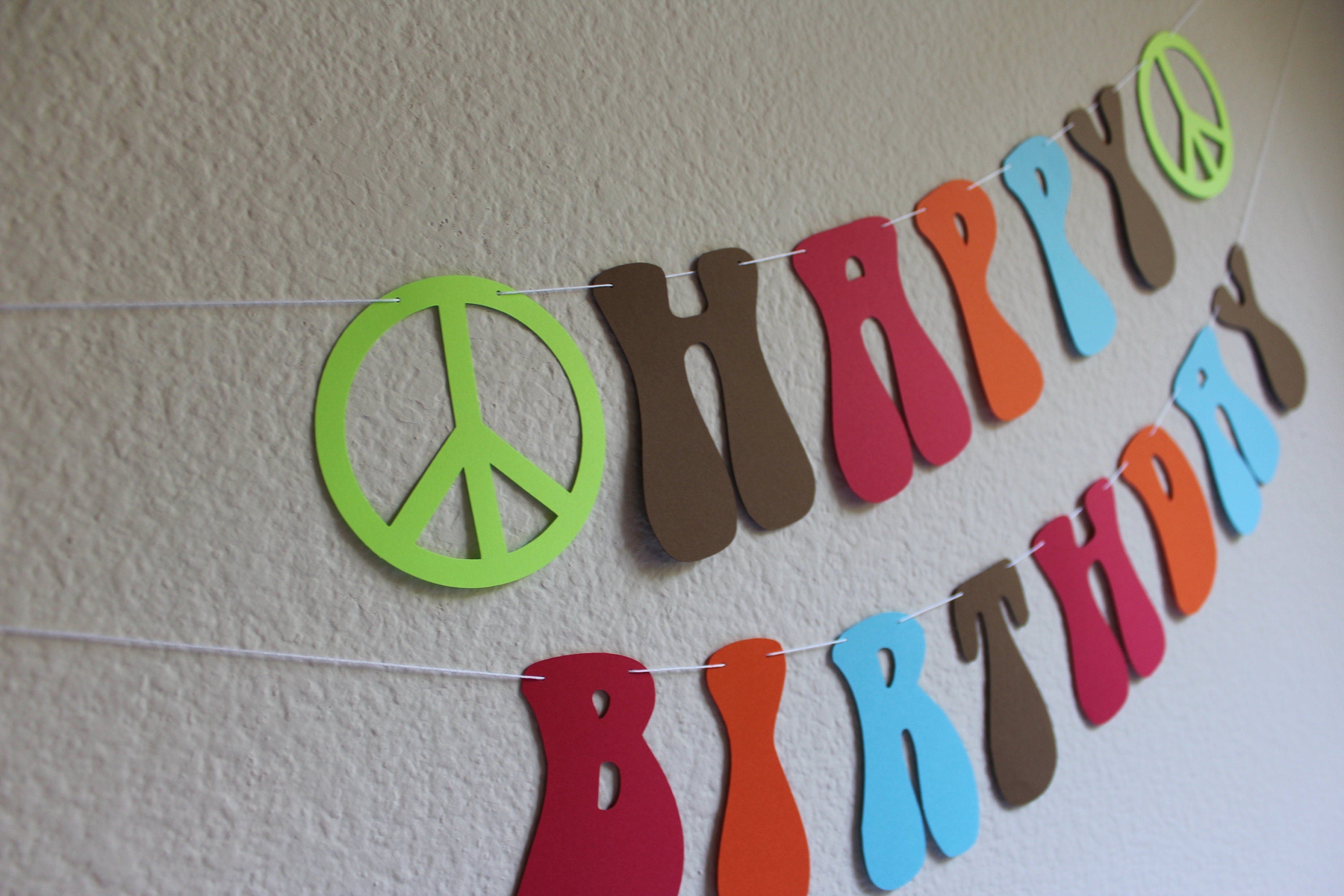 70&#39;s Birthday Banner, Groovy Banner, Custom 70&#39;s Banner. Custom Groovy Banner, 1970&#39;s Themed Banner, Custom banner, Hippy Banner