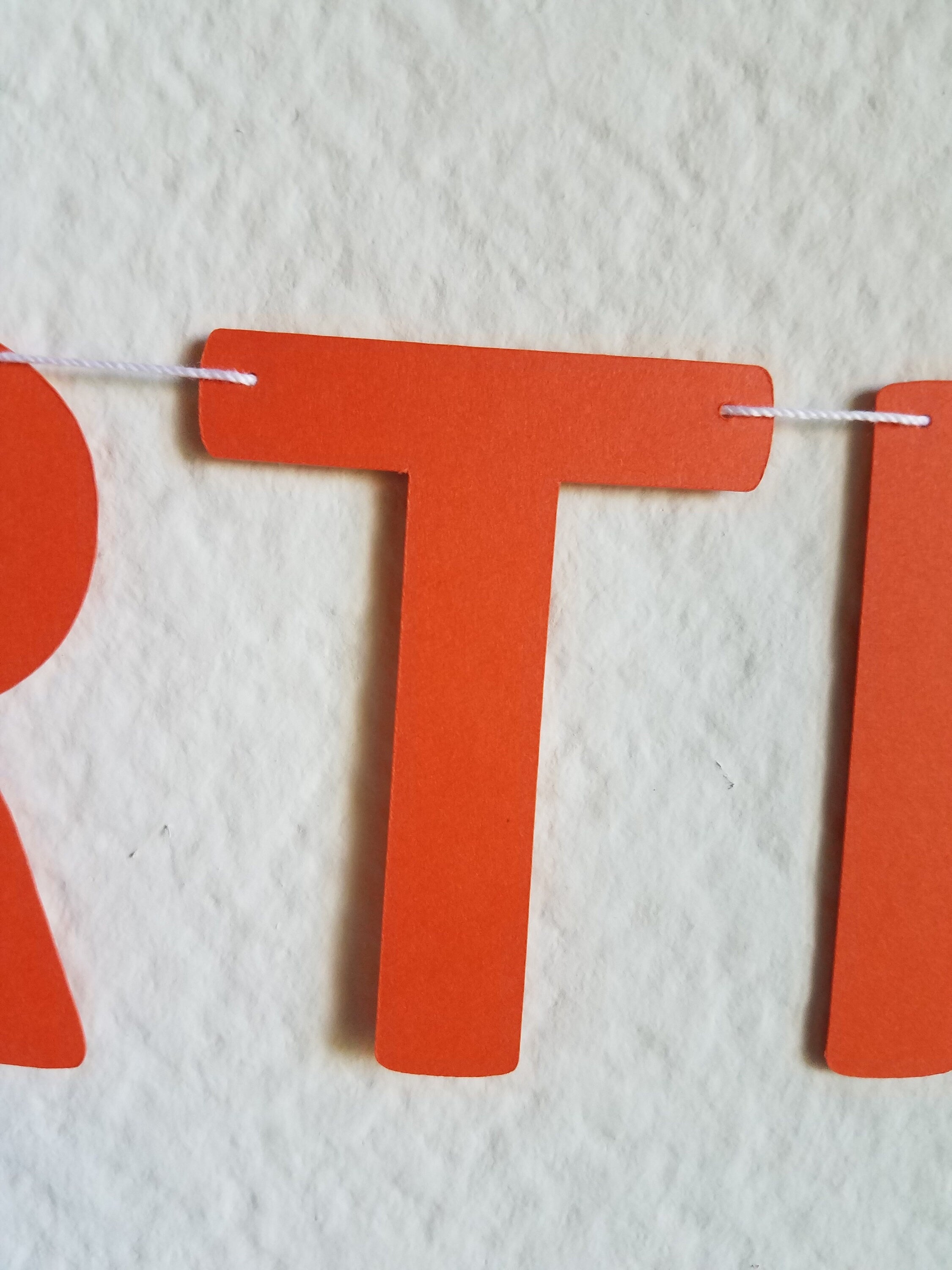 Mini Orange Happy Birthday Banner, Small Orange Birthday Banner, Orange Banner, Orange Customize Banner, Miniature Banner