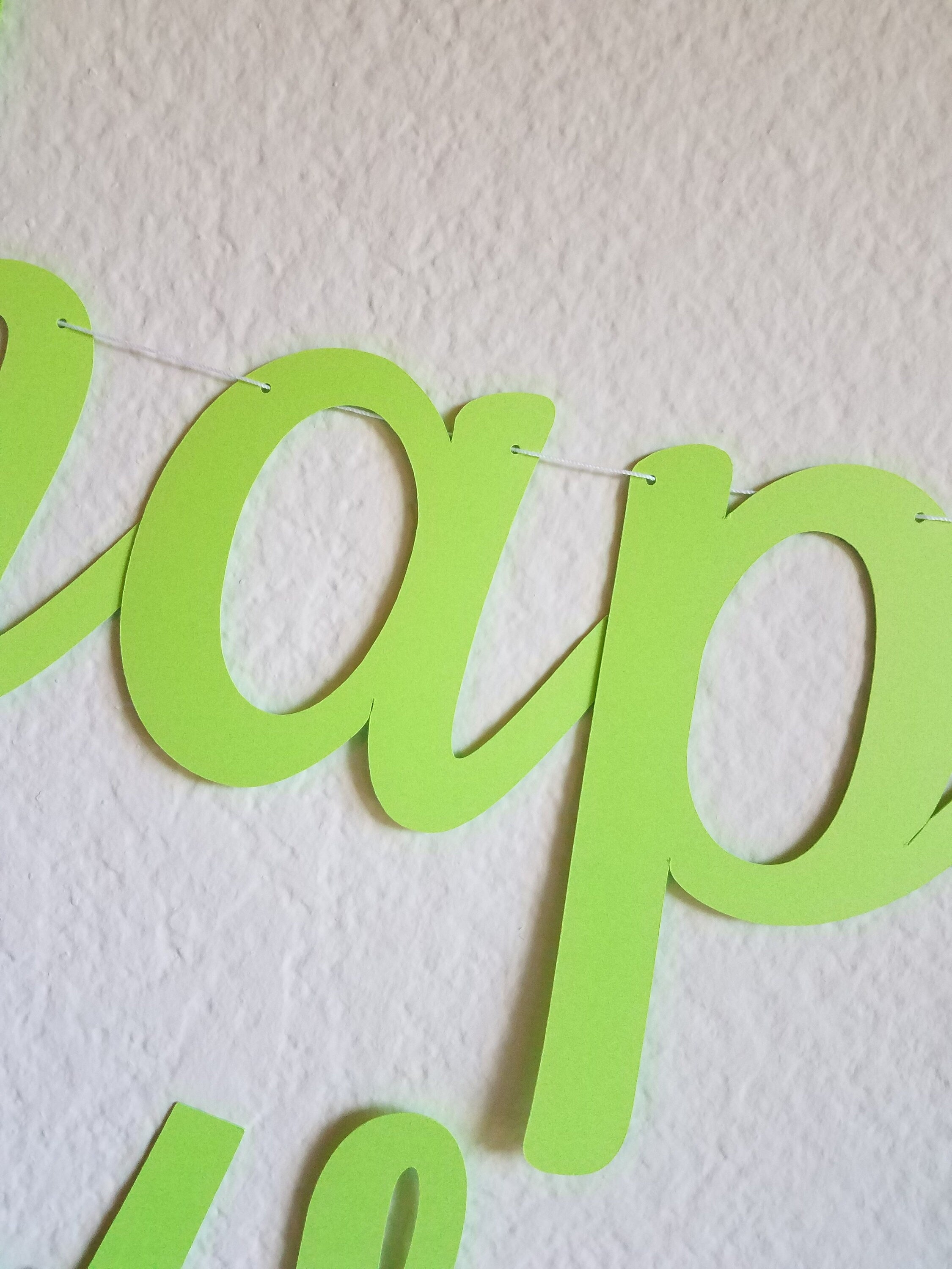 Lime Green Happy Birthday Banner, Lime Green Birthday Banner, Cursive Banner, Lime Green Customize Banner, Lime Green Birthday Banner