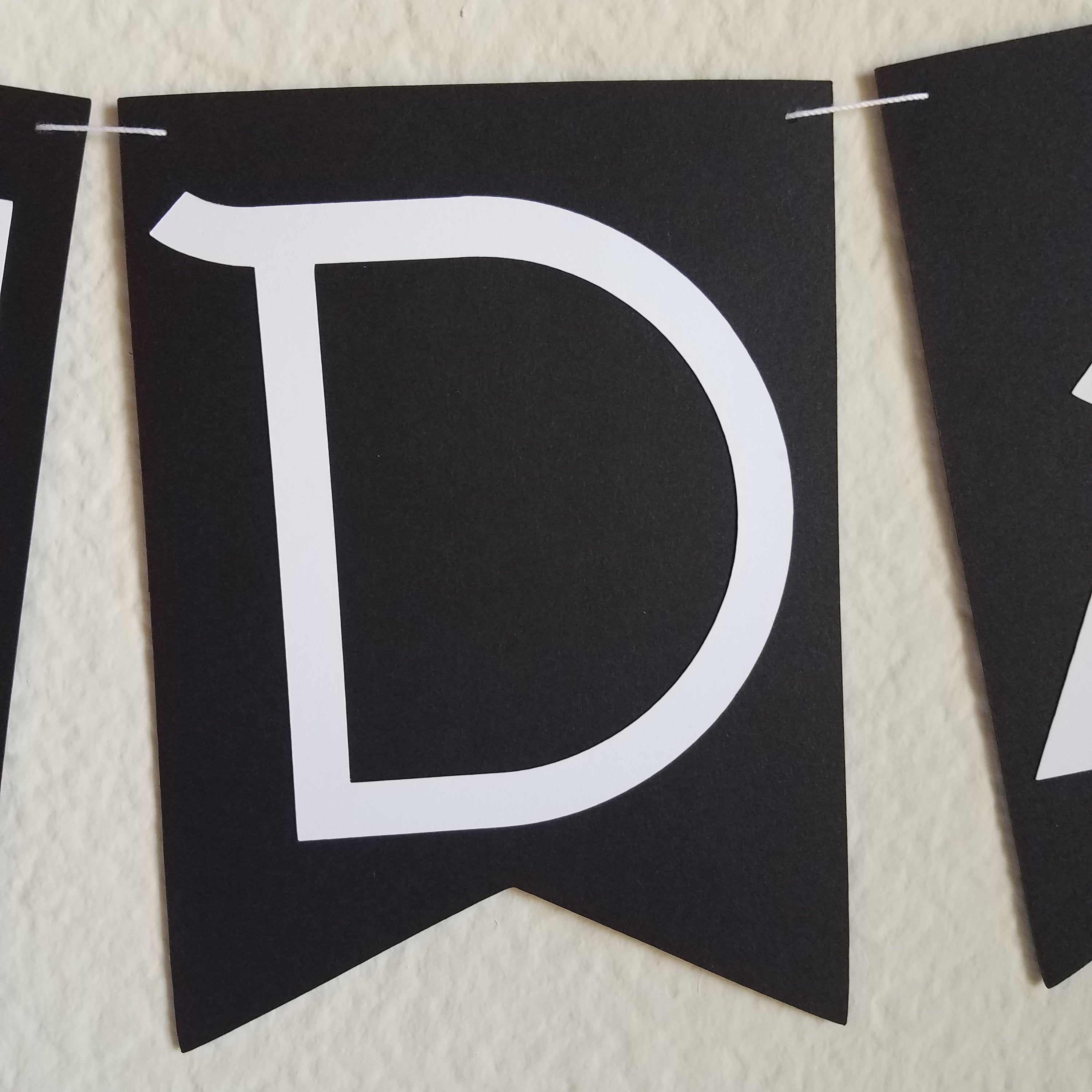 Black and White Happy Birthday Banner, Black and White Birthday, Black and White Banner, Modern Birthday Banner, Black and White Party