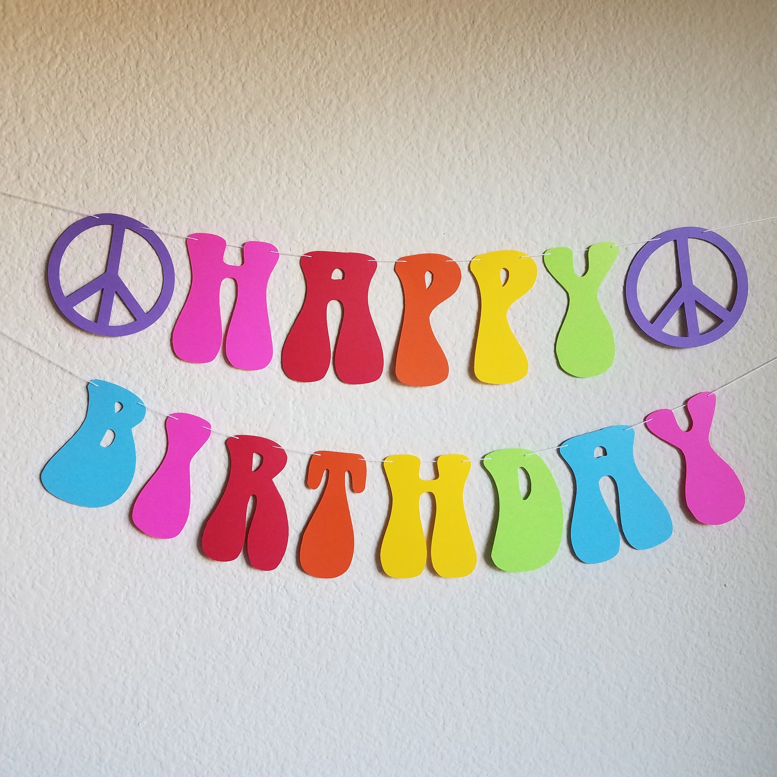 70&#39;s Birthday Banner, Groovy Banner, Custom 70&#39;s Banner. Custom Groovy Banner, 1970&#39;s Themed Banner, Custom banner, Hippy Banner