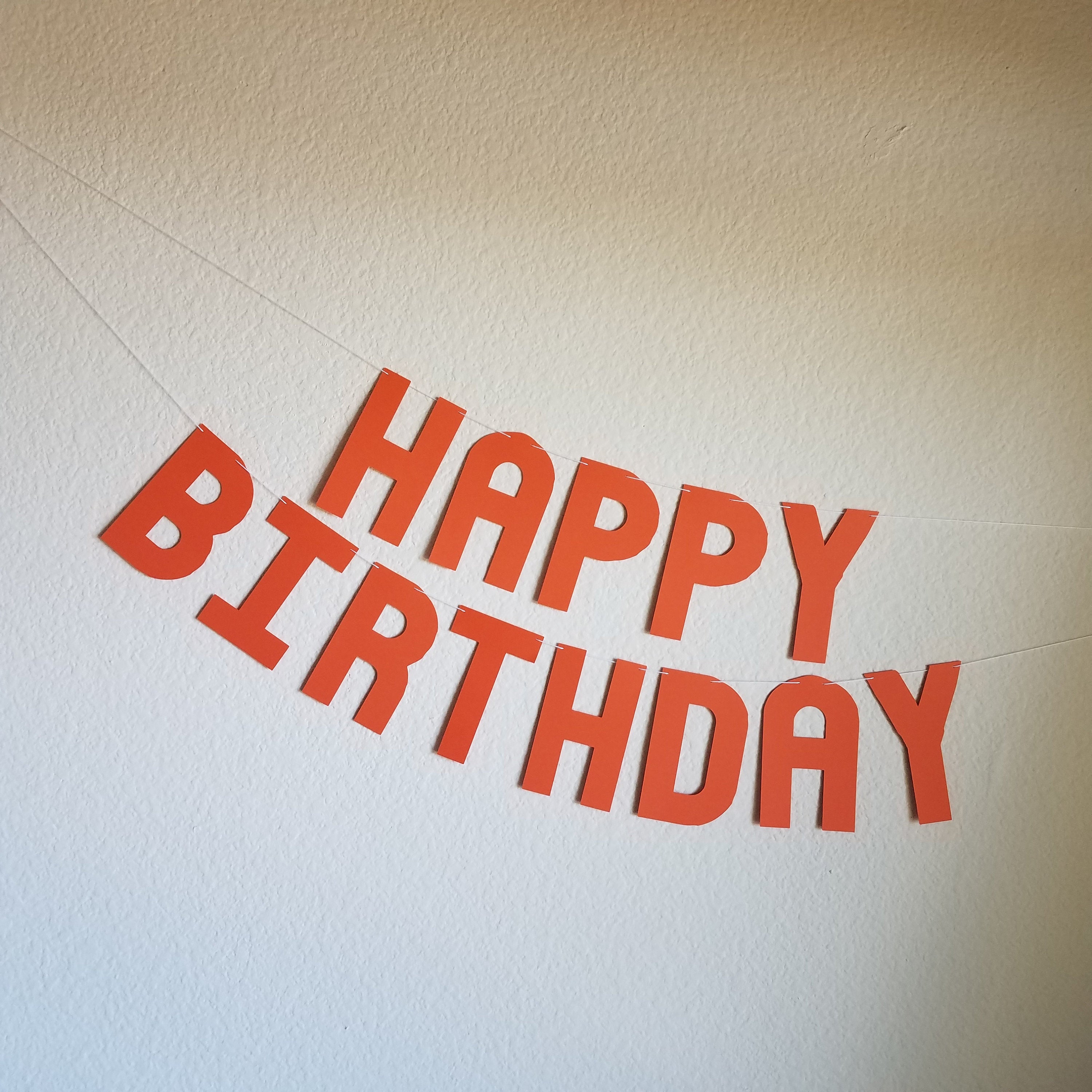 Orange Happy Birthday Banner, Orange Birthday Banner, Orange Banner, Customize Orange Banner, Cheap Birthday Banner, Orange Party Decoration