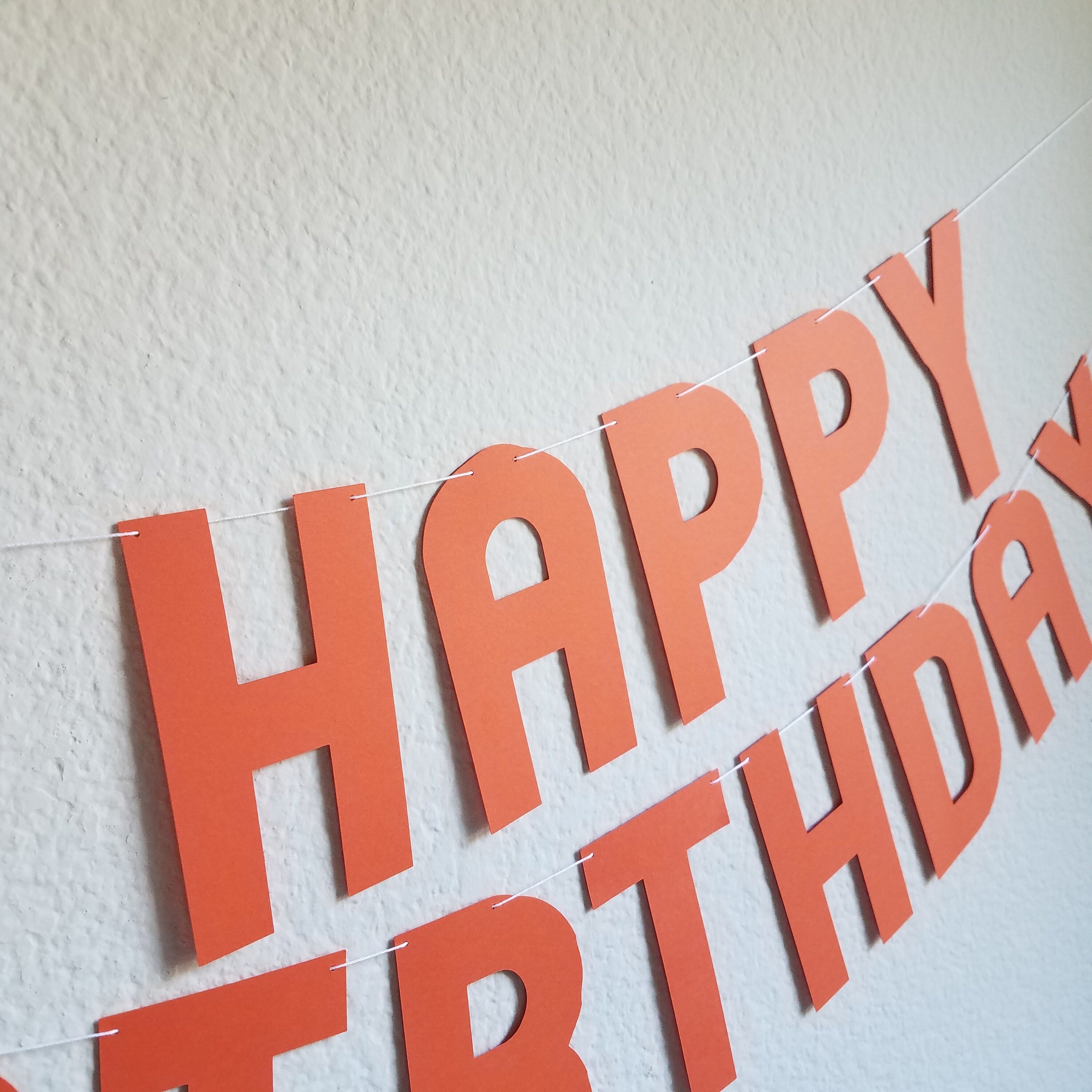 Orange Happy Birthday Banner, Orange Birthday Banner, Orange Banner, Customize Orange Banner, Cheap Birthday Banner, Orange Party Decoration