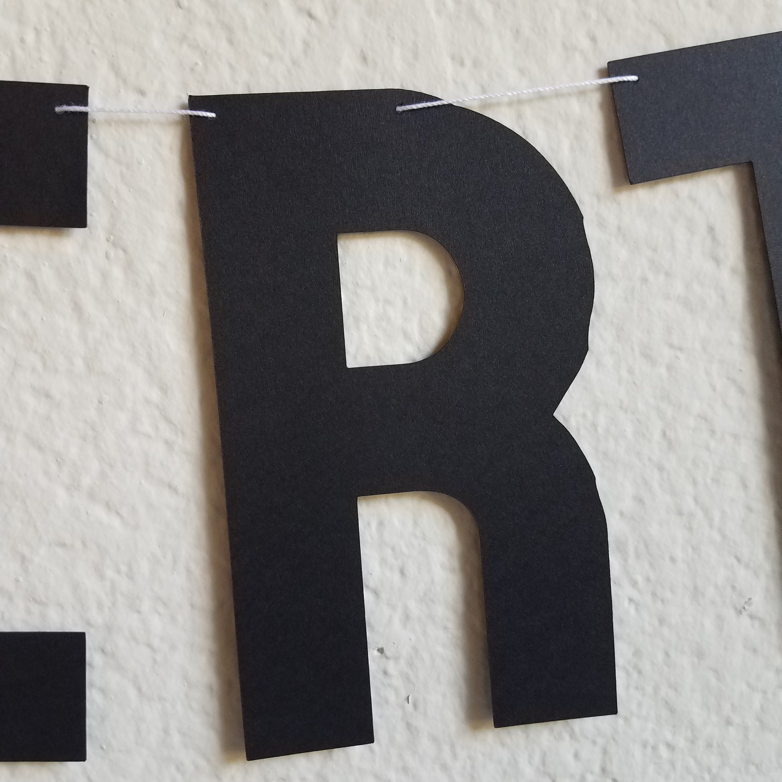 Black Happy Birthday Banner, Black Birthday Banner, Black Banner, Custom Black Banner, Cheap Birthday Banner, Black Party Decoration