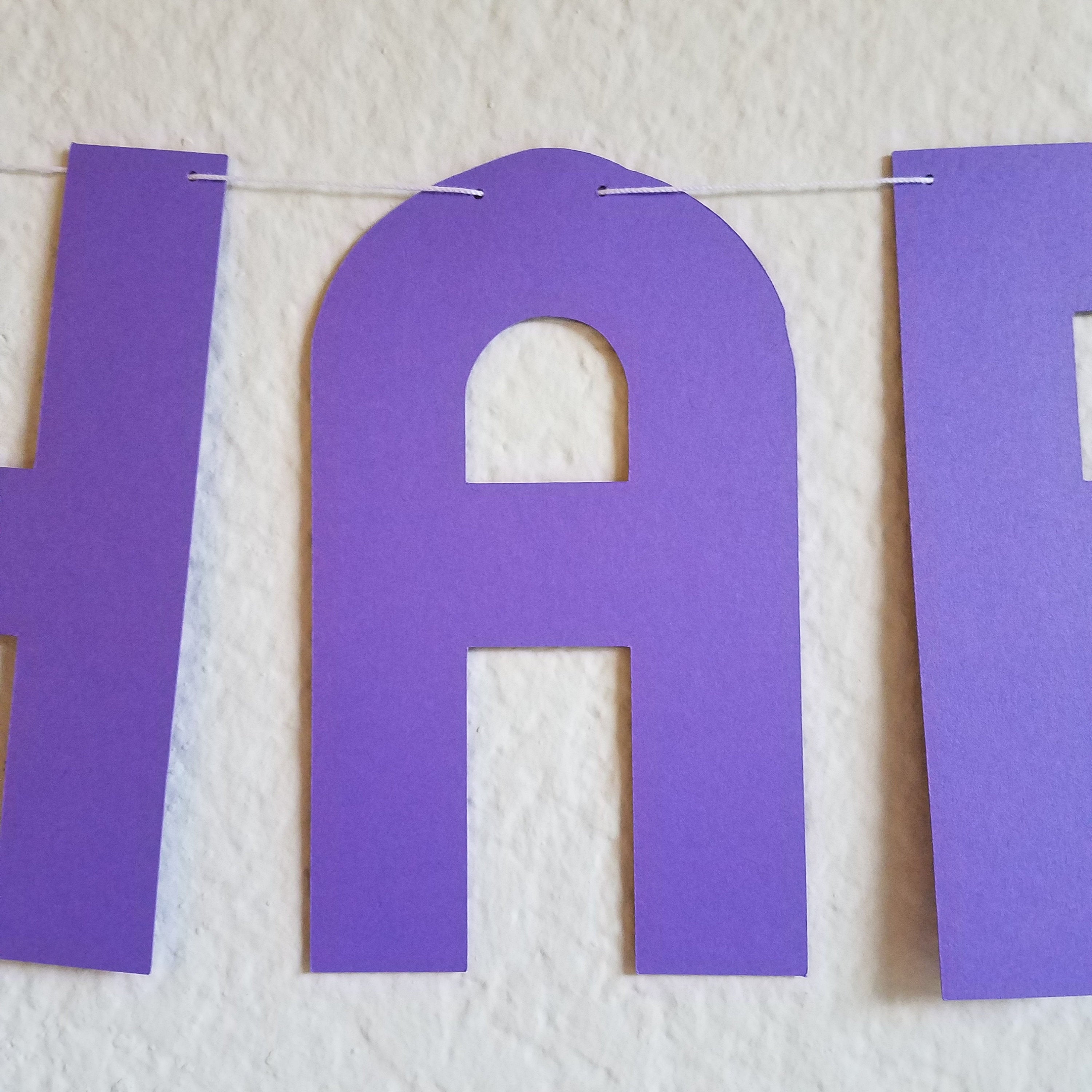 Purple Happy Birthday Banner, Purple Birthday Banner, Custom Purple Banner, Cheap Birthday Banner, Purple Party Decoration