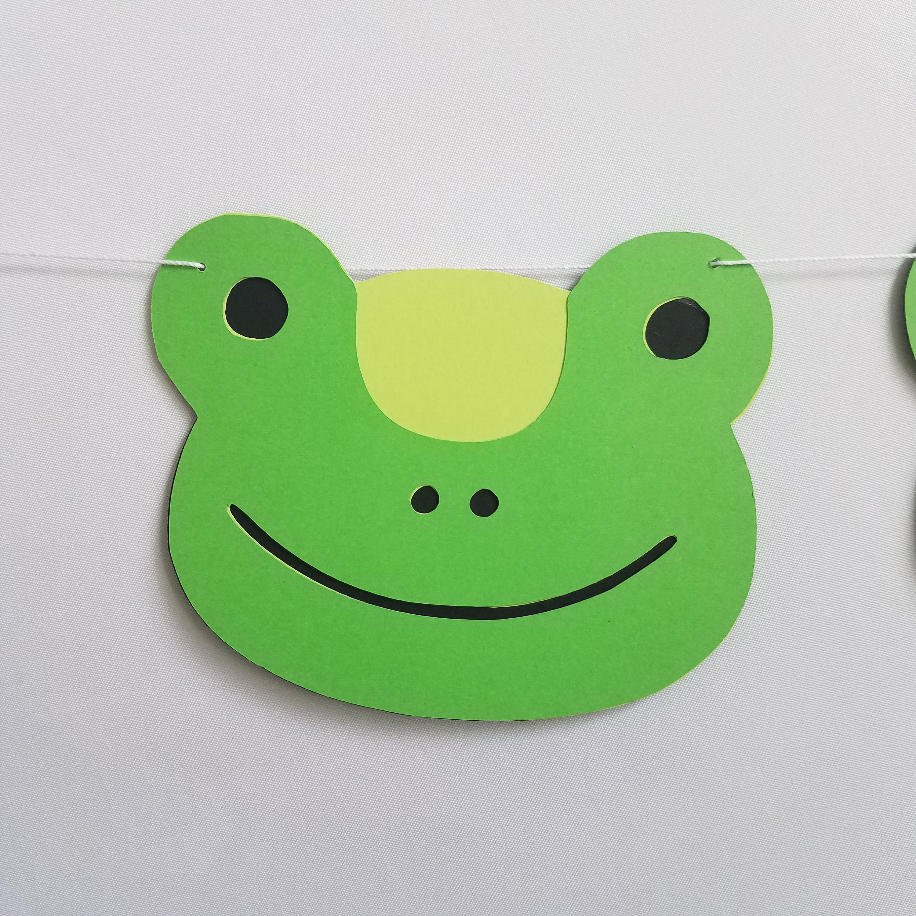 Frog Garland, Frog Banner, Frog Decor, Cute Frog Decorations, Babies Room Frogs, Frog Birthday Party Decorations, Frog Baby Room Decorations