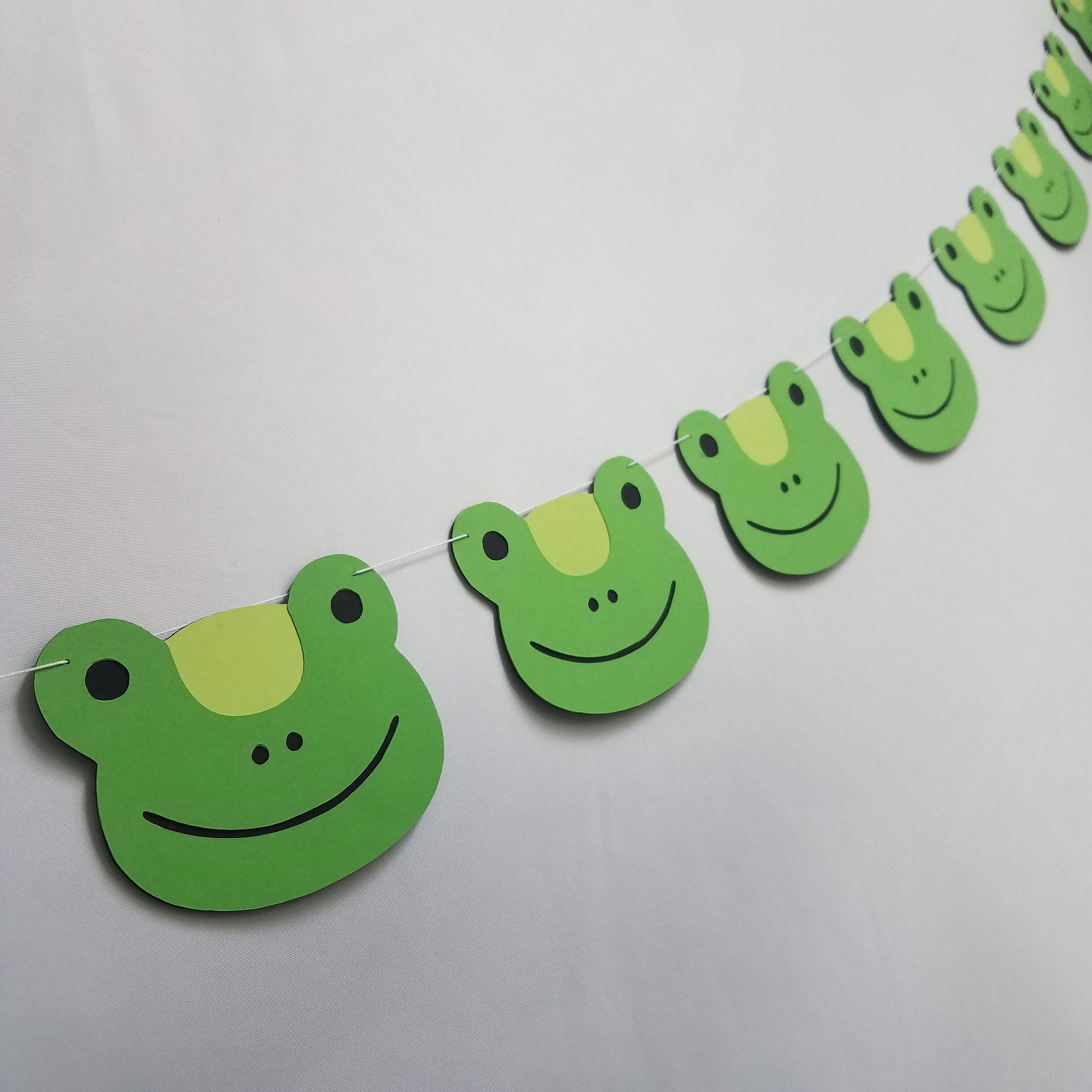 Frog Garland, Frog Banner, Frog Decor, Cute Frog Decorations, Babies Room Frogs, Frog Birthday Party Decorations, Frog Baby Room Decorations