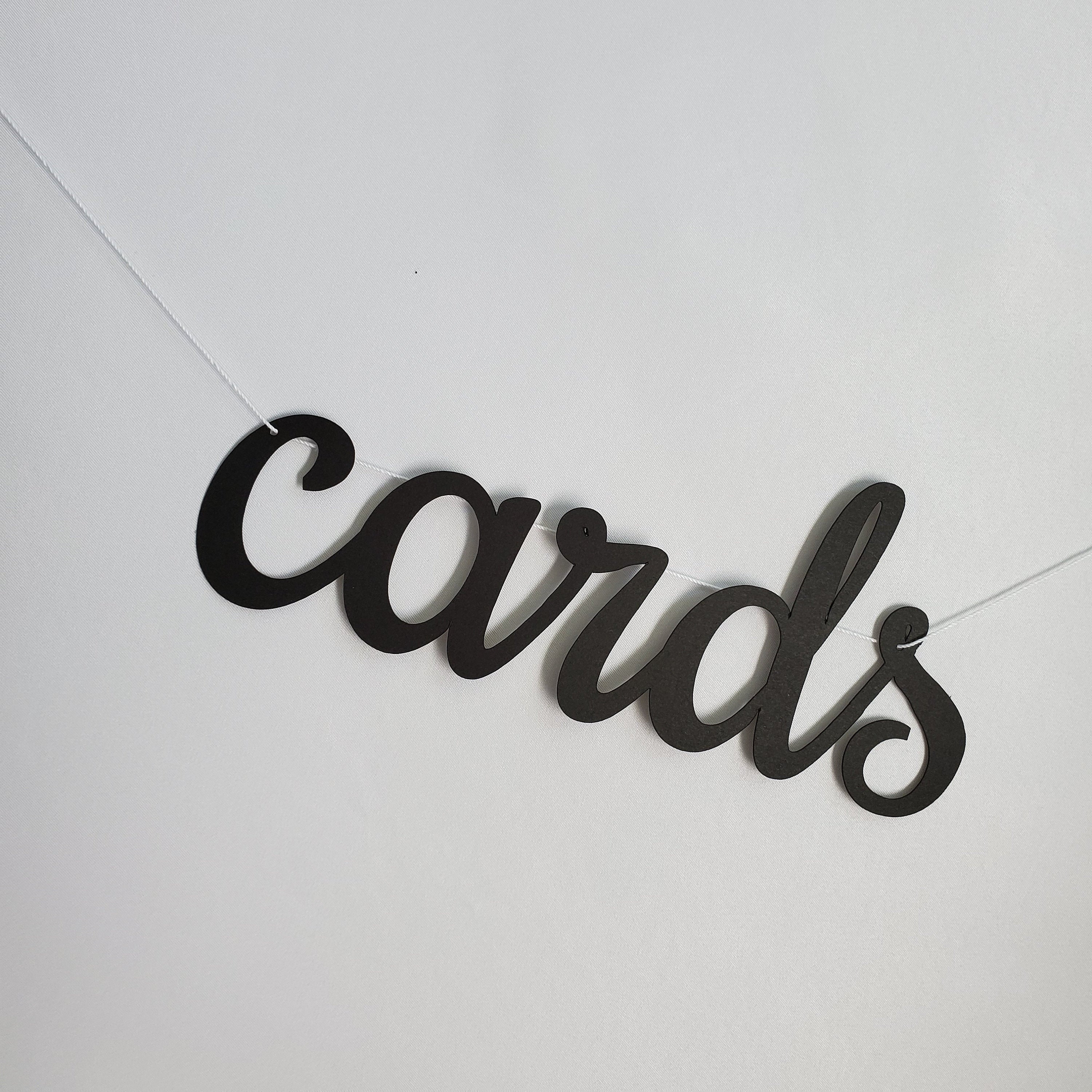 Black Cards Banner, Mini Cards Banner, Cards Banner, Cursive Cards Banner, Wedding Cards Banner, Small Cards Banner, Black Card Sign