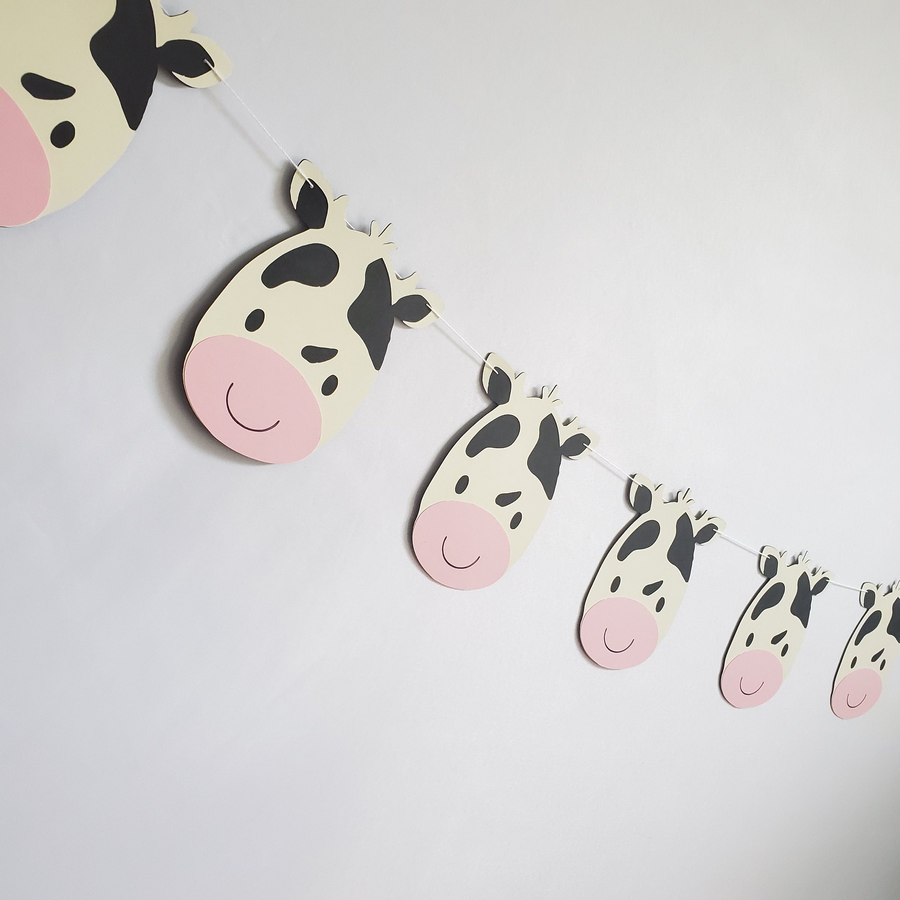 Holy Cow I&#39;m One, Cow Garland, Cow Banner, Cow Decor, Babies Room Cow, Cow Birthday Party Decorations, Cow Themed Party