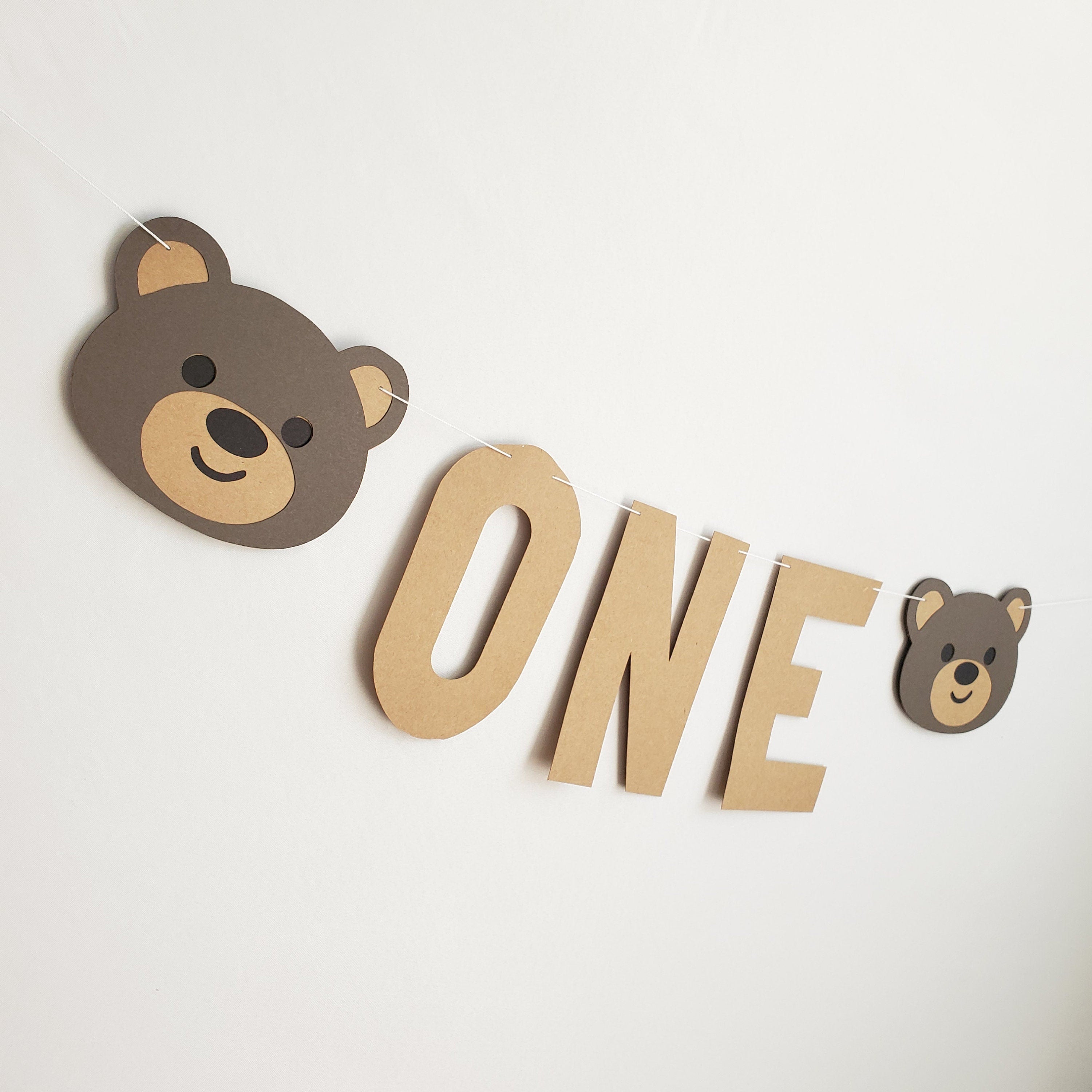 Bear Garland, Bear Banner, Bear Decor, Cute Bear Decorations, Babies Room Bear, Bear Birthday Party Decorations
