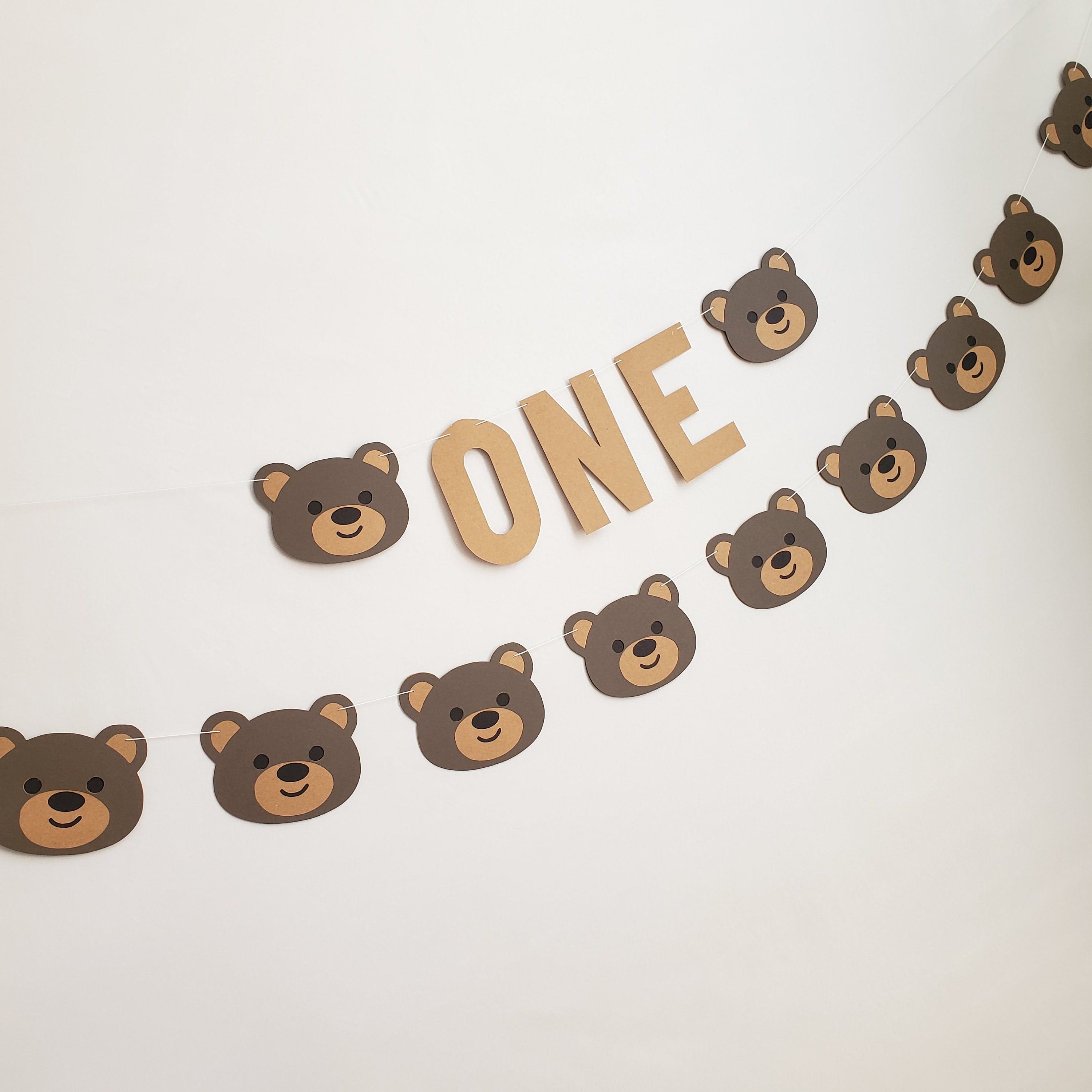 Bear Garland, Bear Banner, Bear Decor, Cute Bear Decorations, Babies Room Bear, Bear Birthday Party Decorations