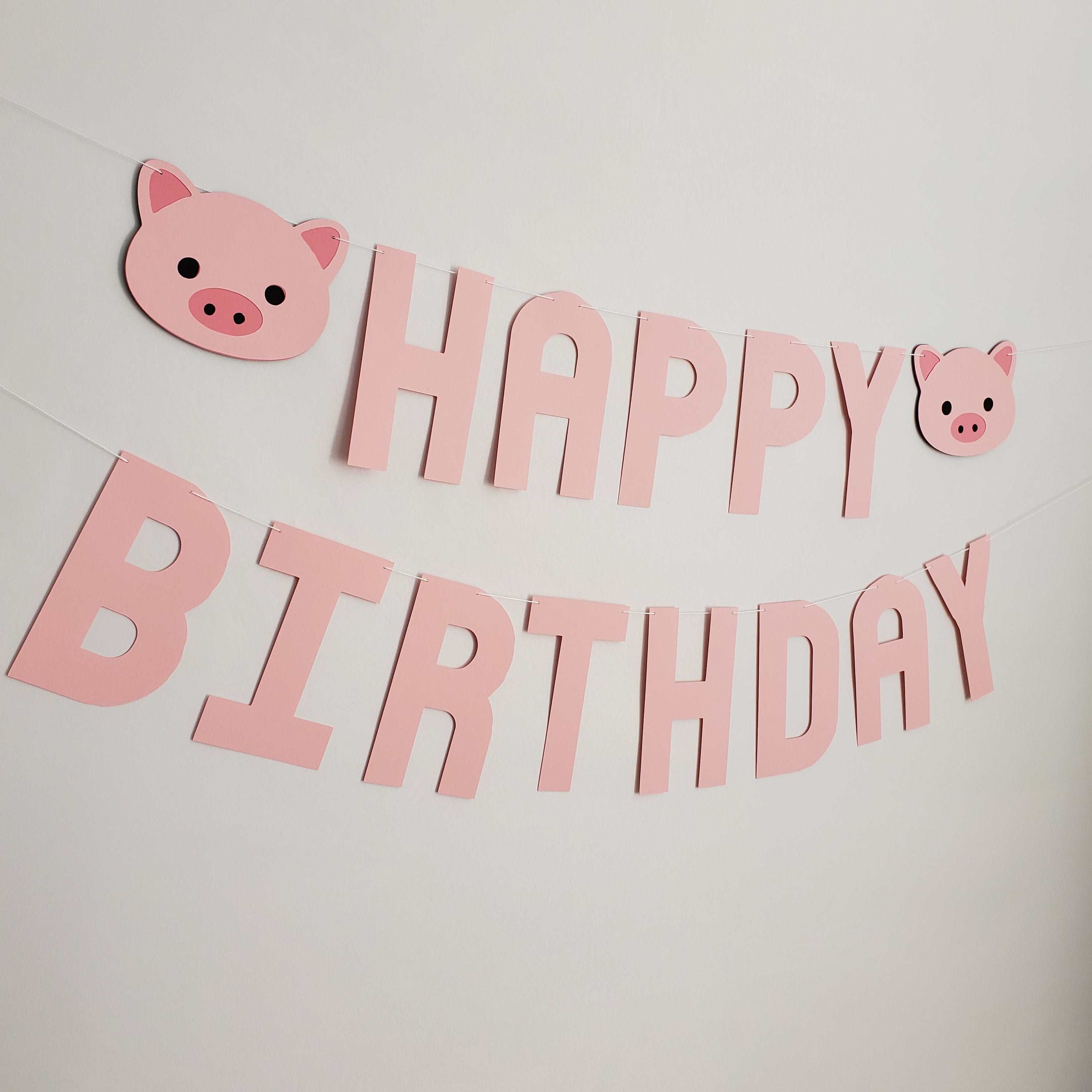 Pig Garland, Pig Banner, Pig Decor, Cute Pig Decorations, Babies Room Pigs, Pigs Birthday Party Decorations, Pig Baby Room Decorations