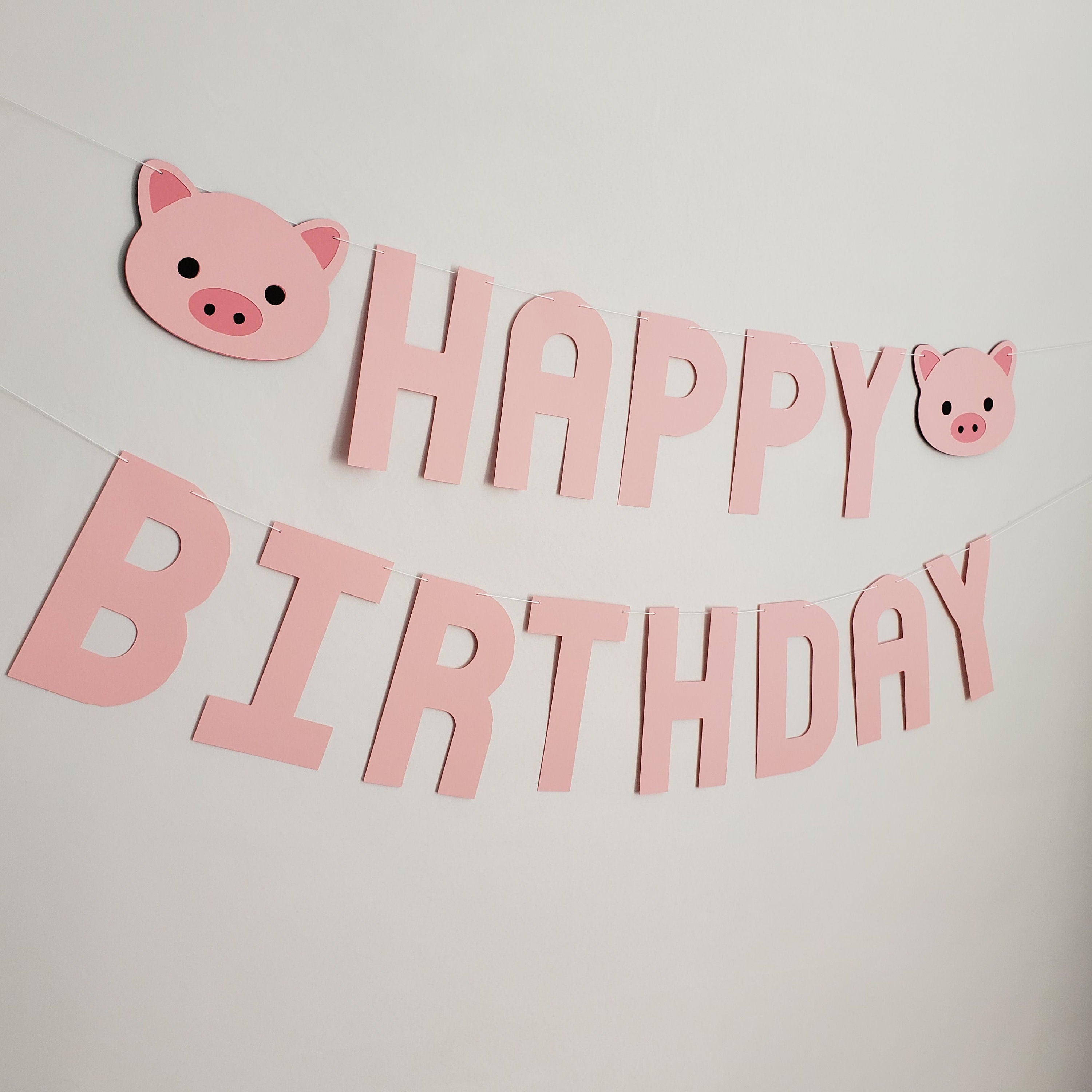 Pig Garland, Pig Banner, Pig Decor, Cute Pig Decorations, Babies Room Pigs, Pigs Birthday Party Decorations, Pig Baby Room Decorations