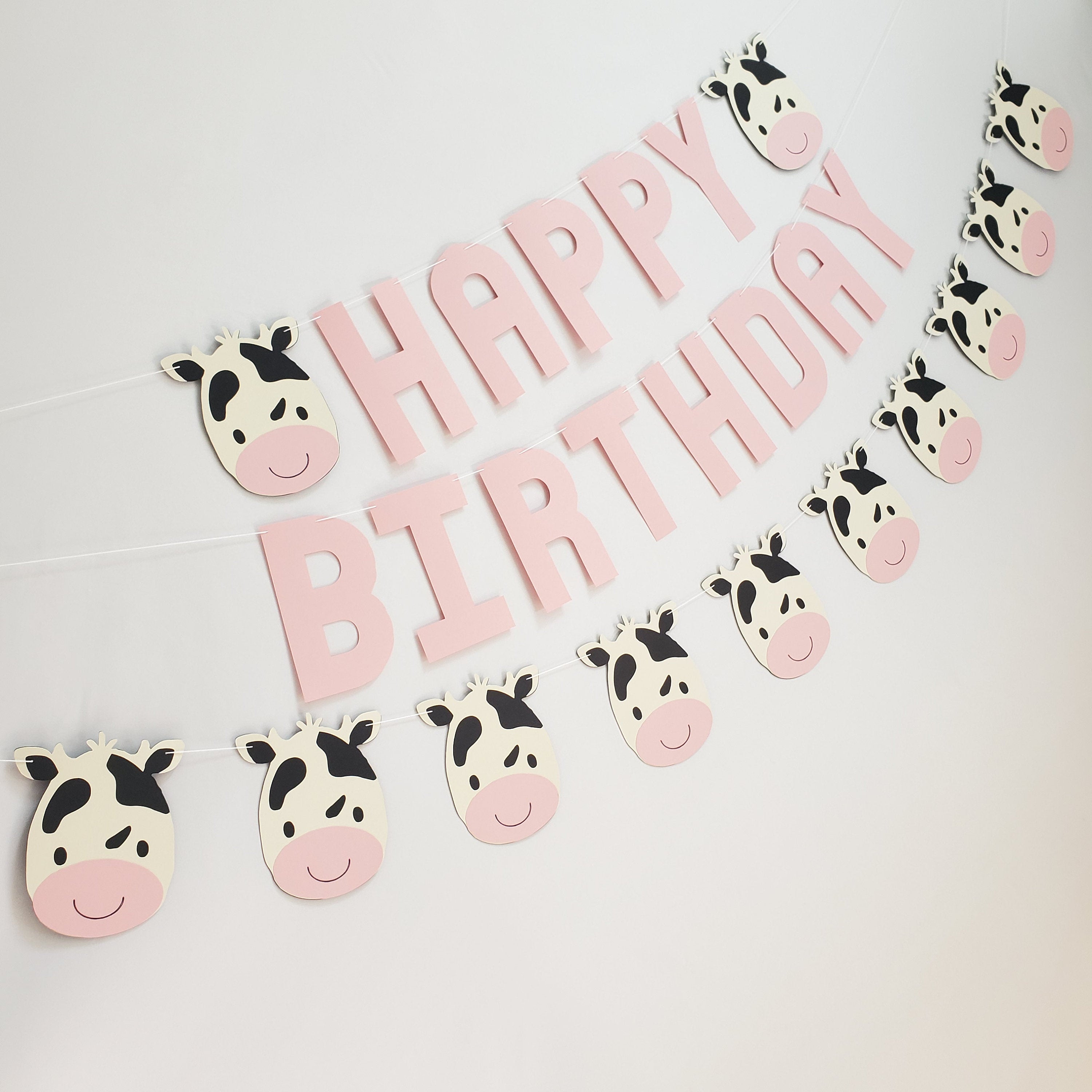 Cow Birthday Banner, Cow Party, Cow Birthday Party, Cow Theme, Cow Decorations, Cow Happy Birthday Banner, Custom Cow Banner