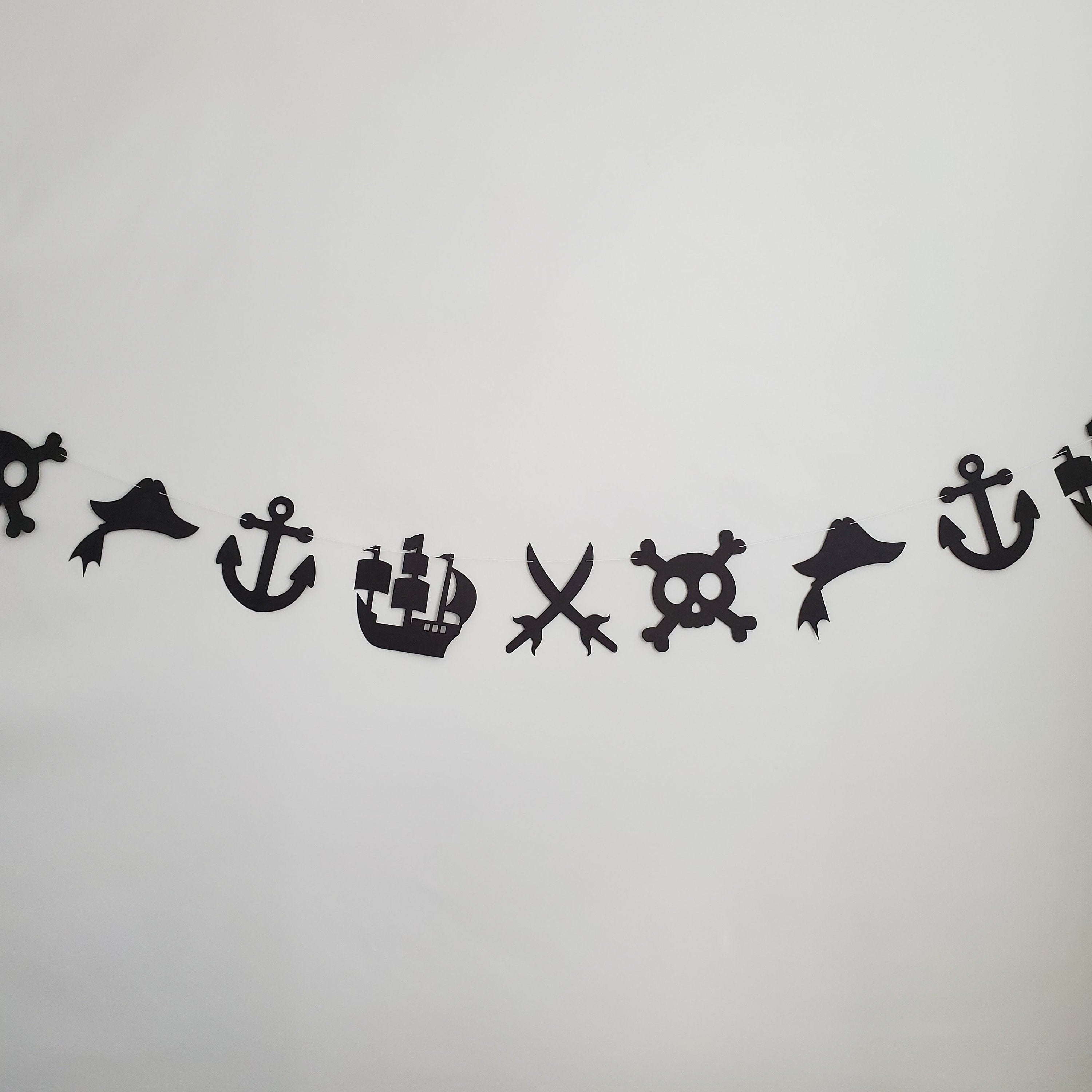 Pirate Banner, Pirate Garland, Pirate Birthday, Pirate Party, Pirate Birthday Party, Pirate Themed Party, Pirate Ship Garland