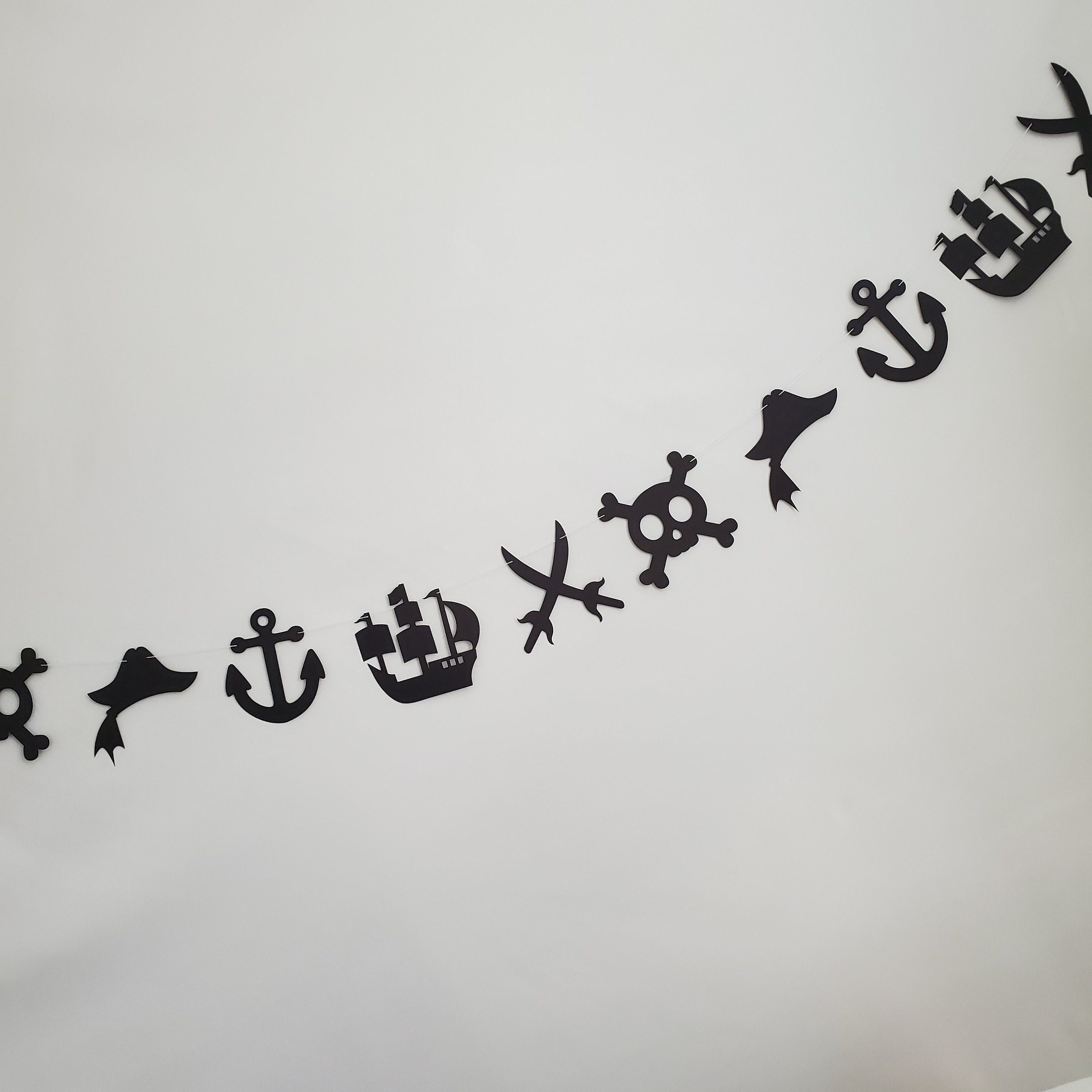 Pirate Banner, Pirate Garland, Pirate Birthday, Pirate Party, Pirate Birthday Party, Pirate Themed Party, Pirate Ship Garland