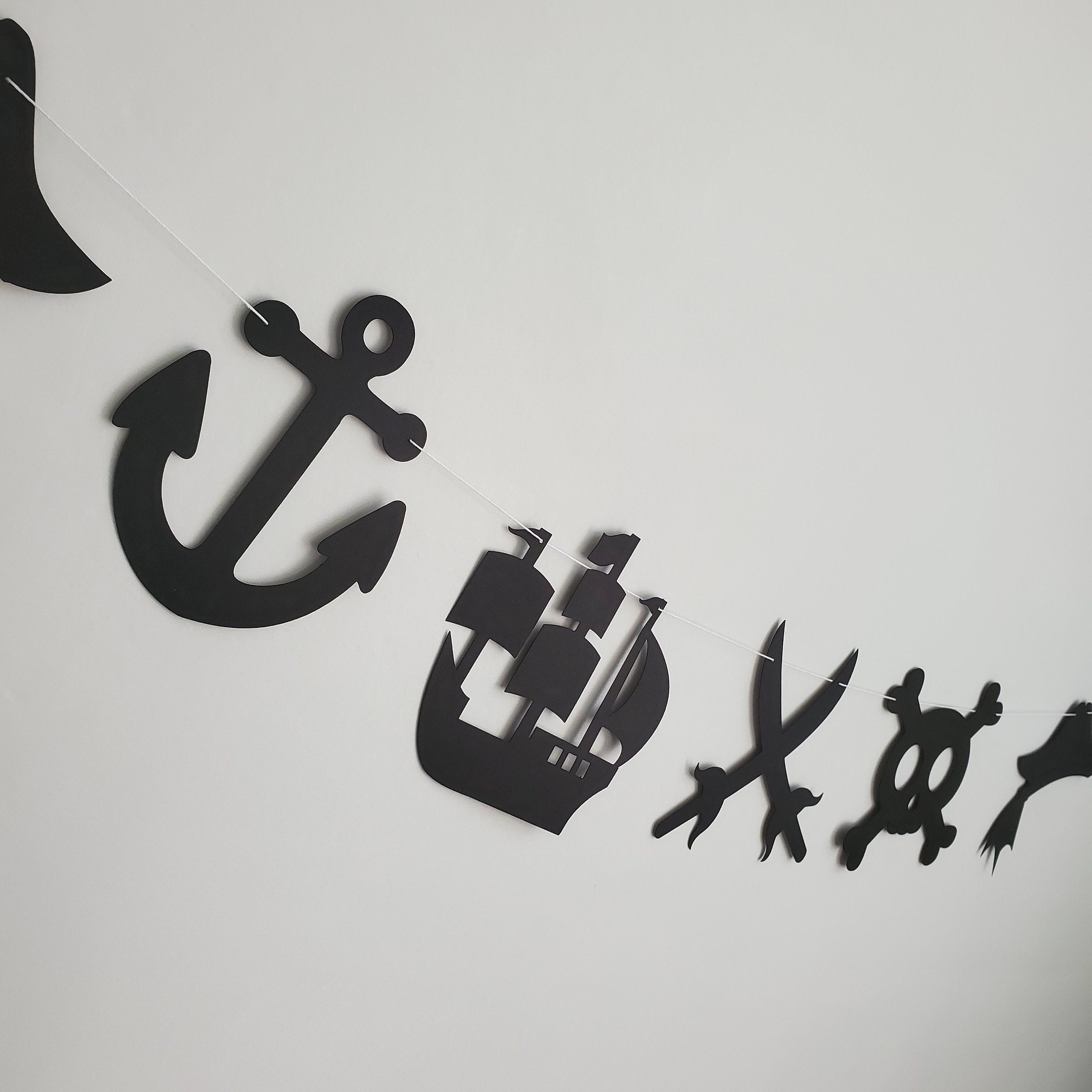 Pirate Banner, Pirate Garland, Pirate Birthday, Pirate Party, Pirate Birthday Party, Pirate Themed Party, Pirate Ship Garland